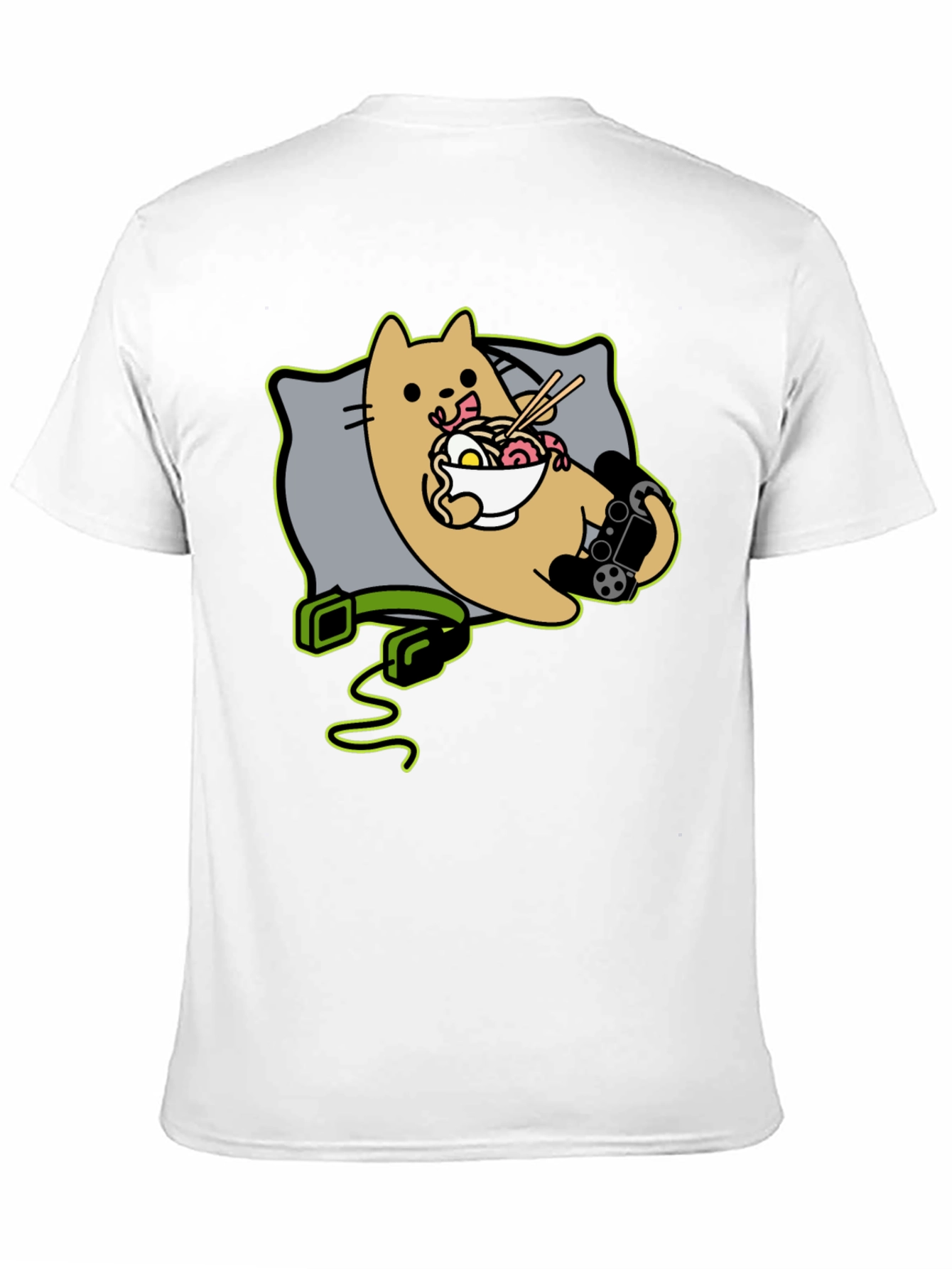 Gamer Cat Ramen T-Shirt