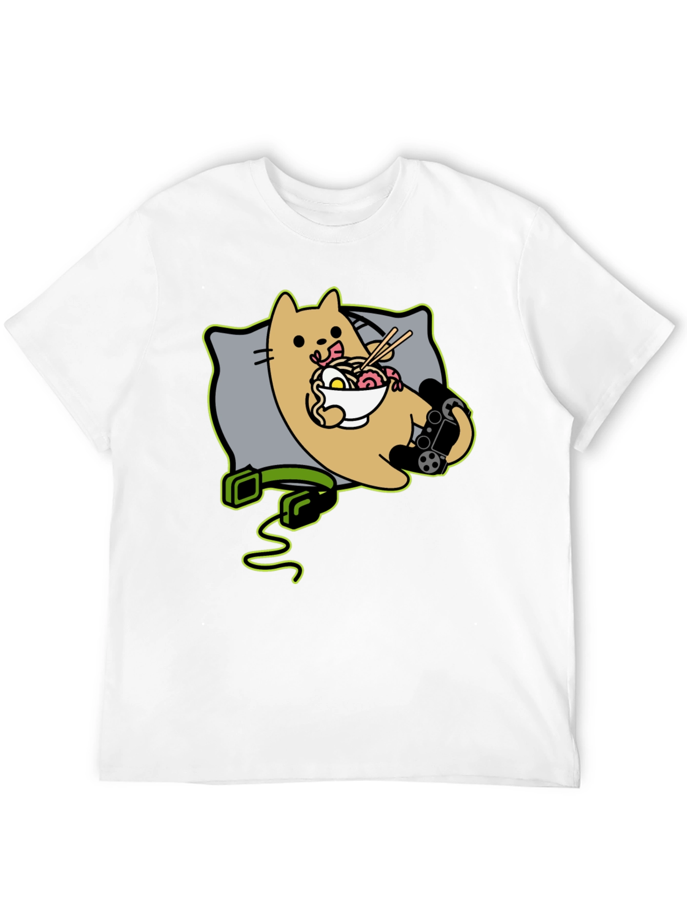 Gamer Cat Ramen T-Shirt
