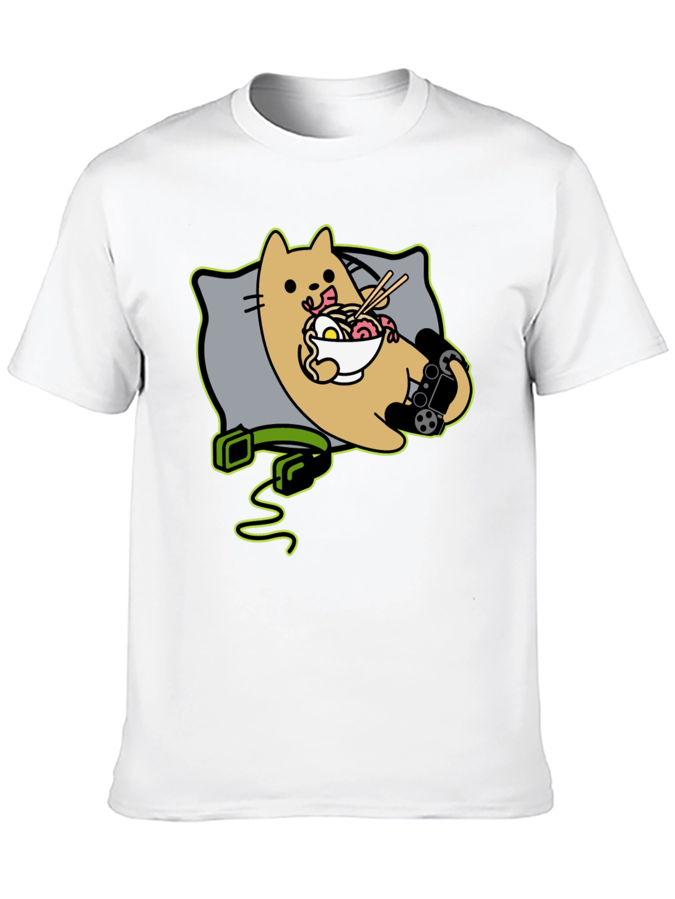 Gamer Cat Ramen T-Shirt