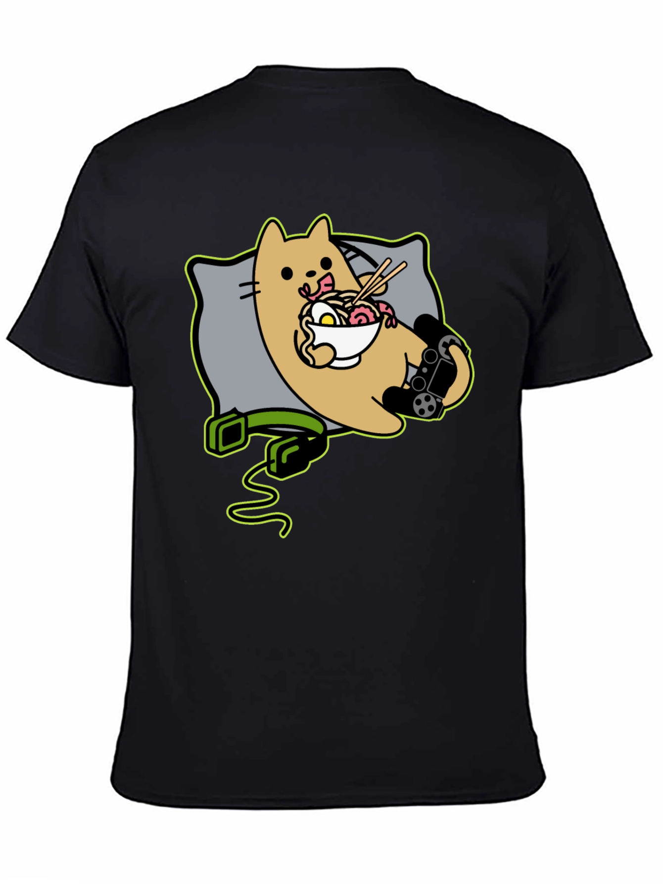 Gamer Cat Ramen T-Shirt