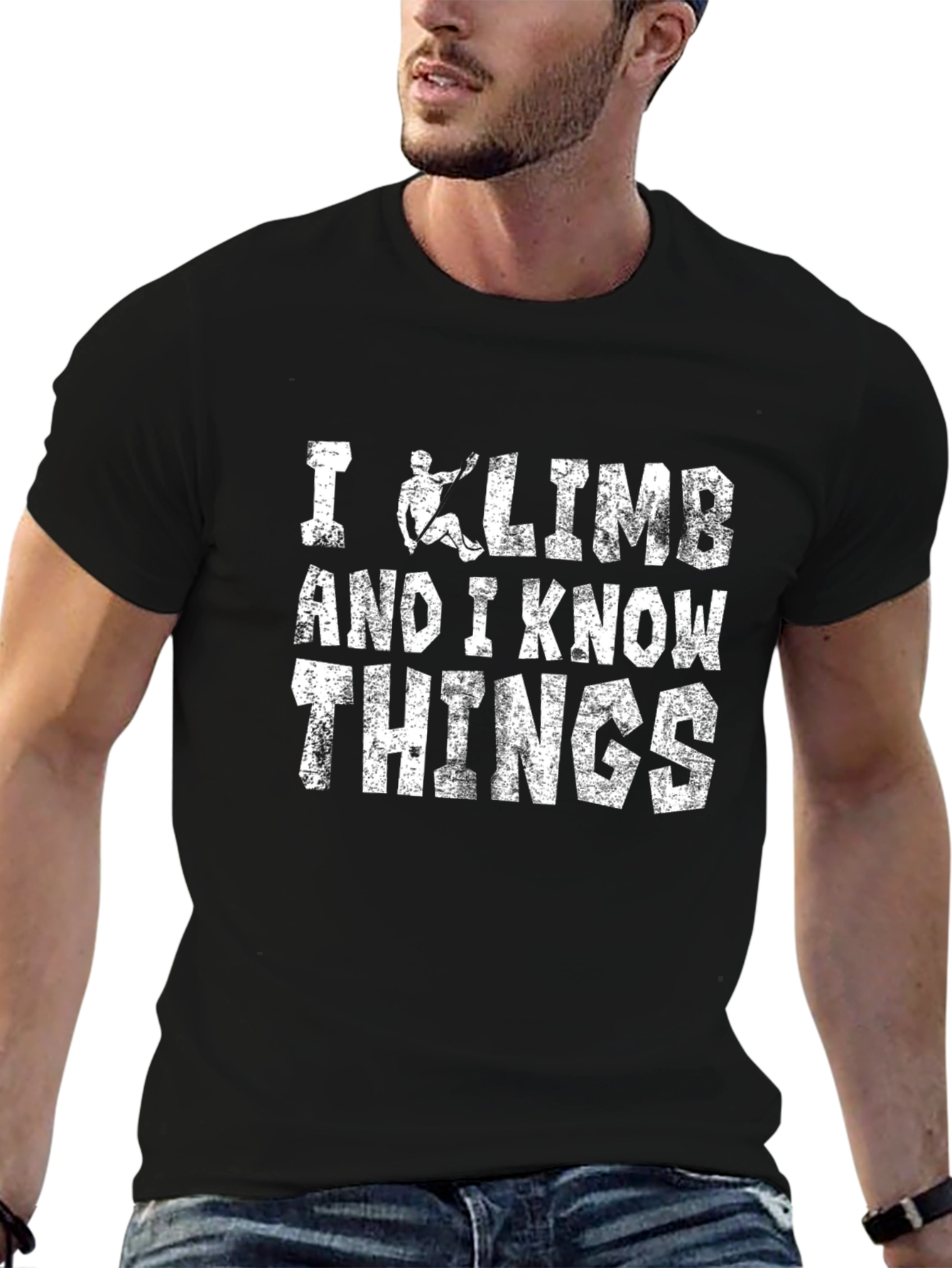 I Climb and I Know Things Black T-Shirt