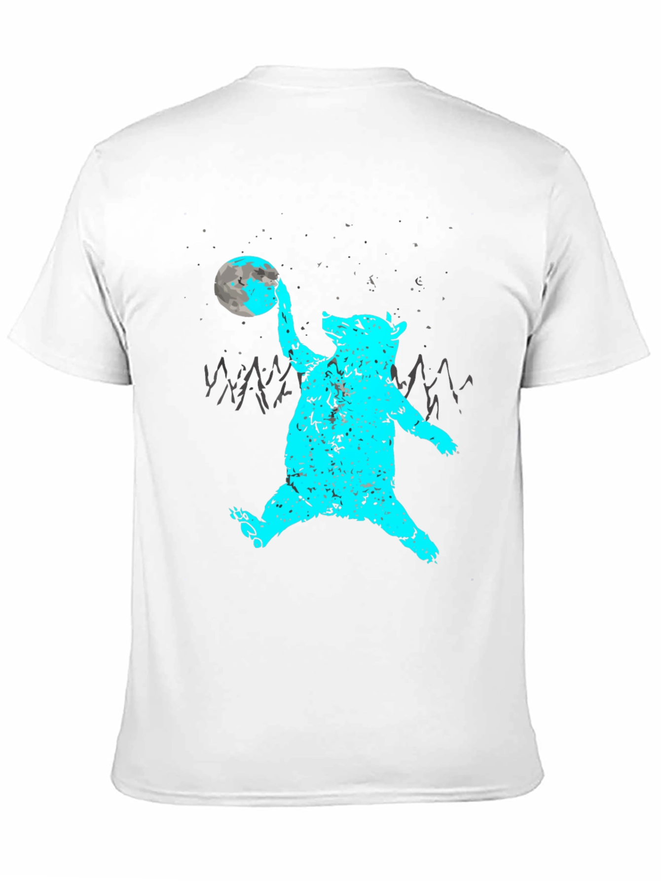 Bear Moon Graphic Tee - Black