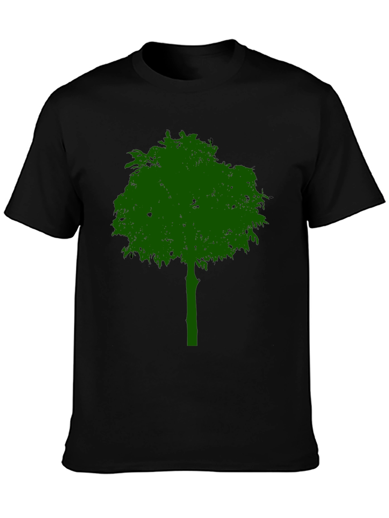 Green Tree Graphic Black T-Shirt - Nature Lover Tee
