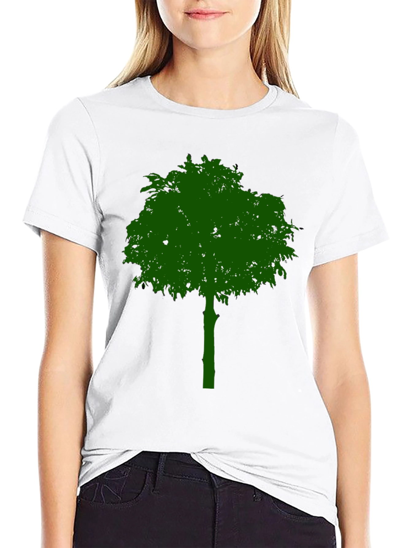 Green Tree Graphic Black T-Shirt - Nature Lover Tee