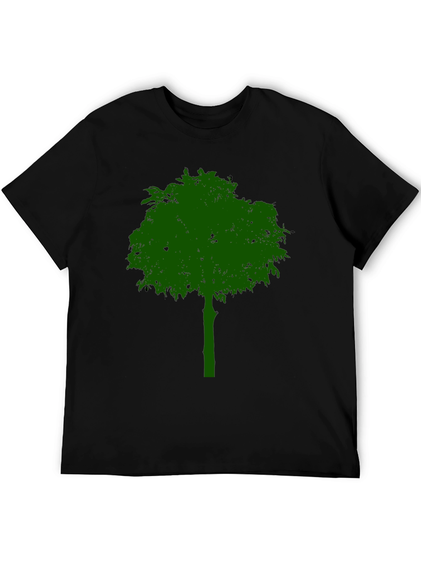 Green Tree Graphic Black T-Shirt - Nature Lover Tee