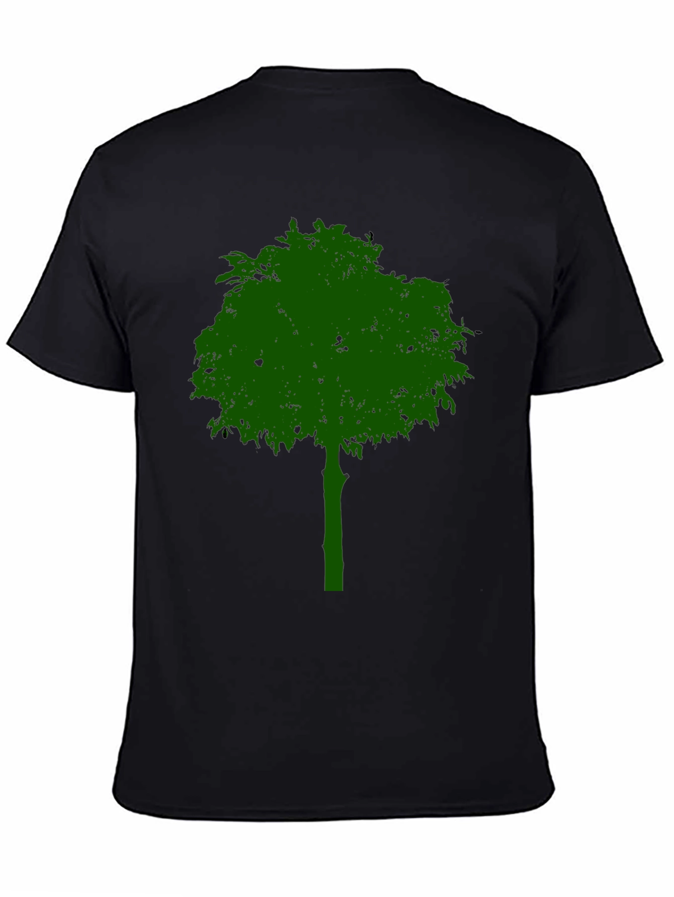 Green Tree Graphic Black T-Shirt - Nature Lover Tee