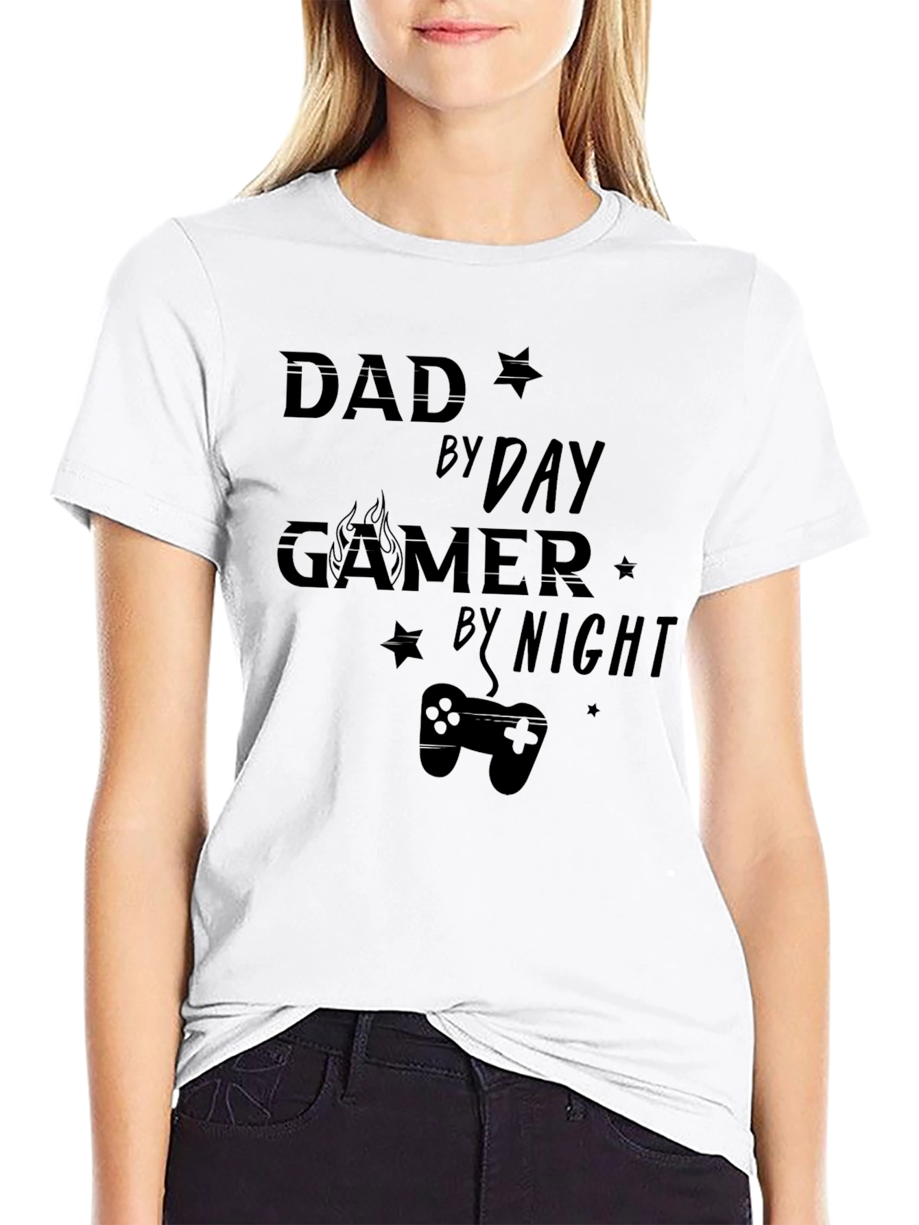 Dad By Day Gamer By Night Graphic T-Shirt