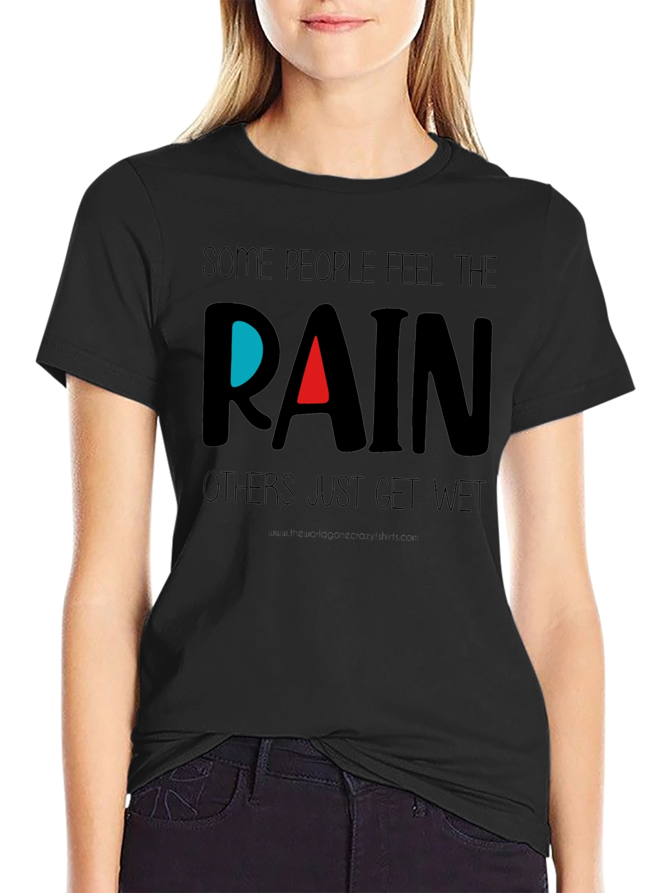 Feel the Rain Black T-Shirt