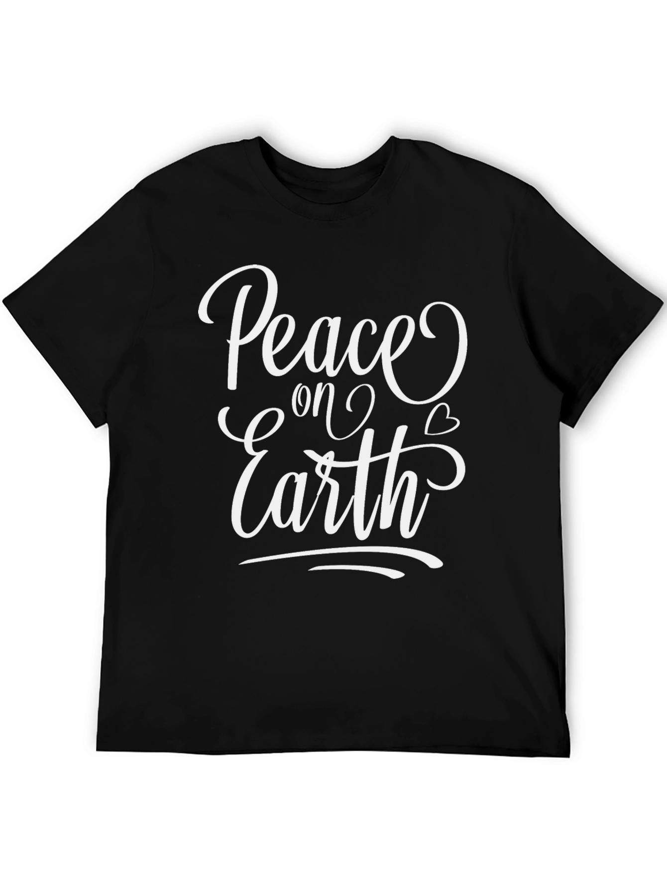 Peace On Earth Graphic Tee - Black