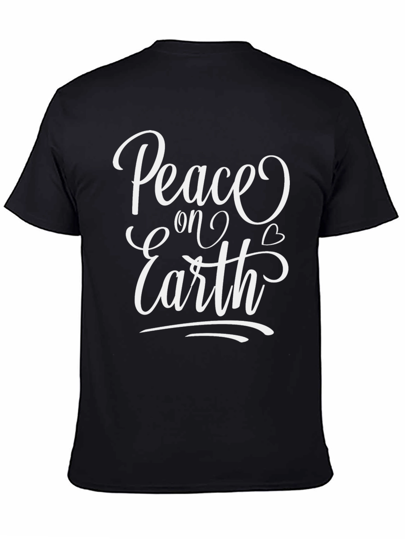 Peace On Earth Graphic Tee - Black