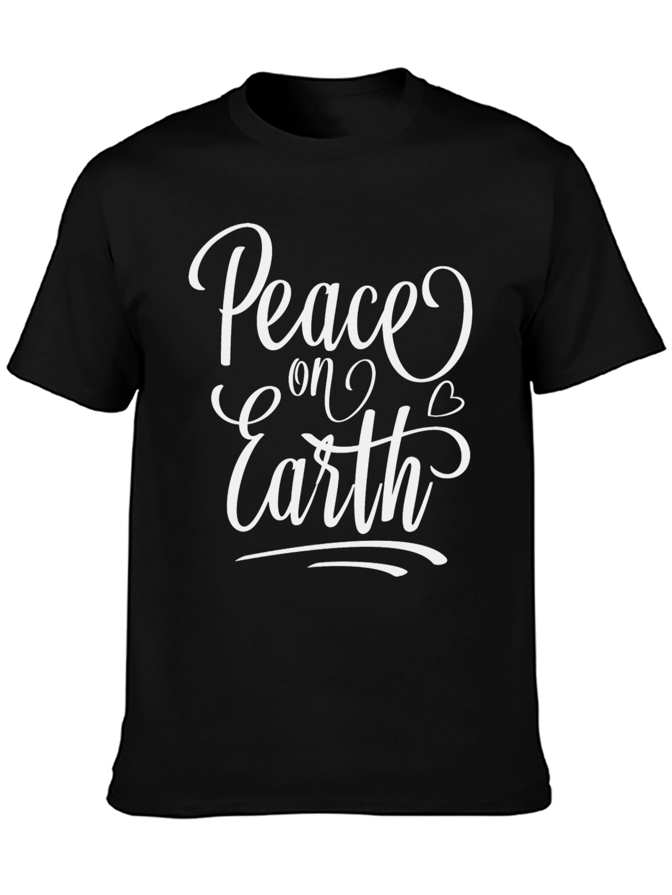 Peace On Earth Graphic Tee - Black