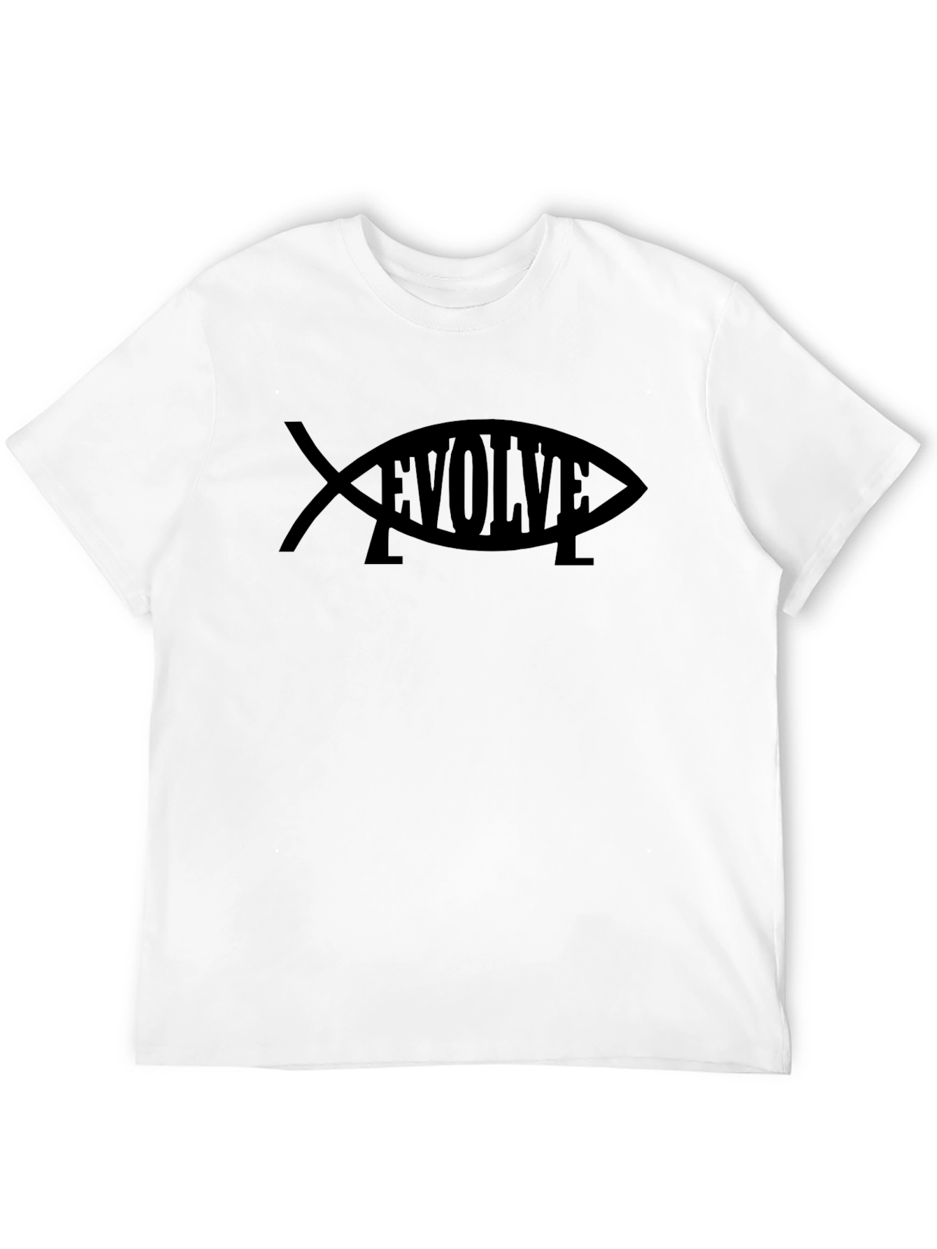 Evolve Fish Graphic T-Shirt - Black
