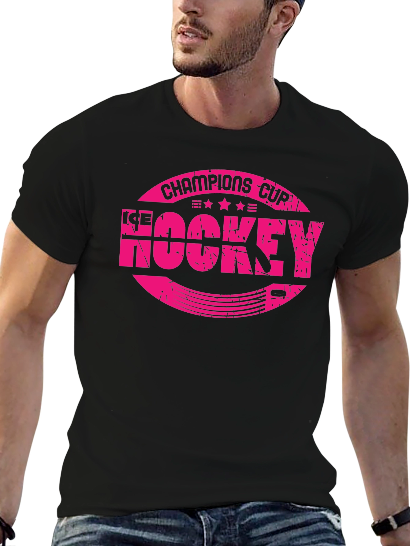 Champions Cup Ice Hockey Graphic T-Shirt