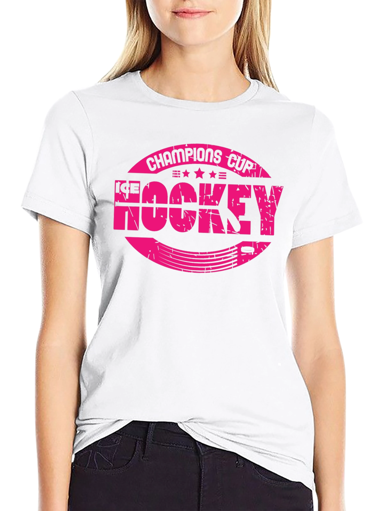 Champions Cup Ice Hockey Graphic T-Shirt