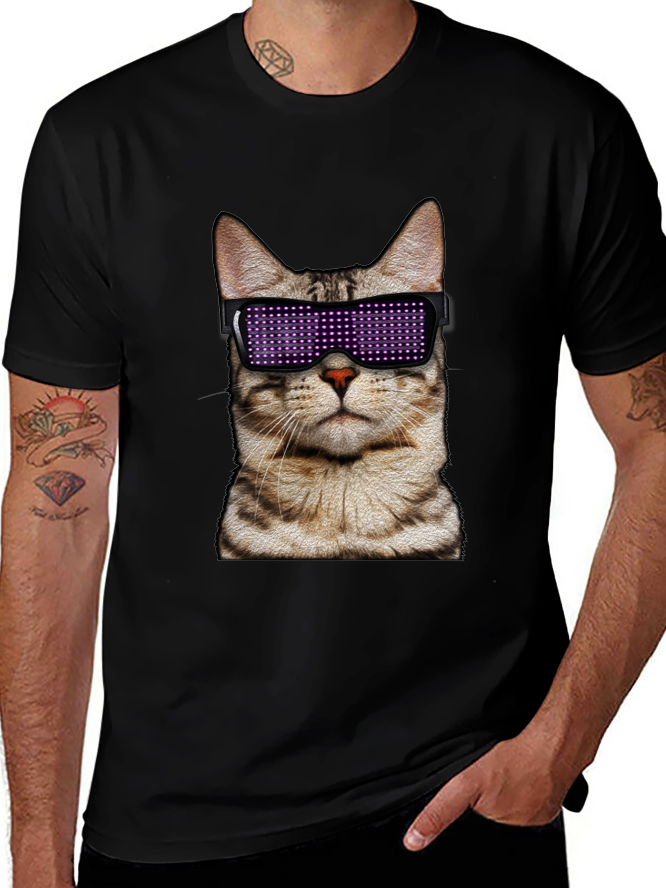 Cool Cat LED Shades T-Shirt