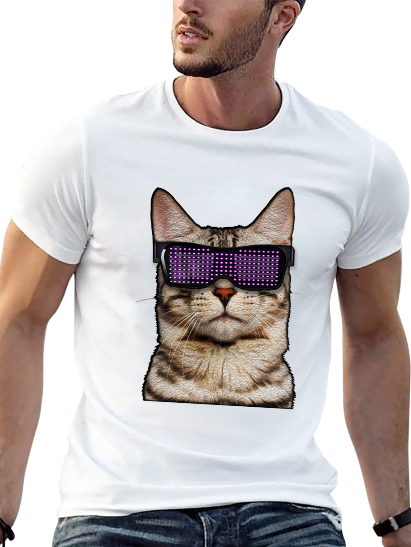 Cool Cat LED Shades T-Shirt