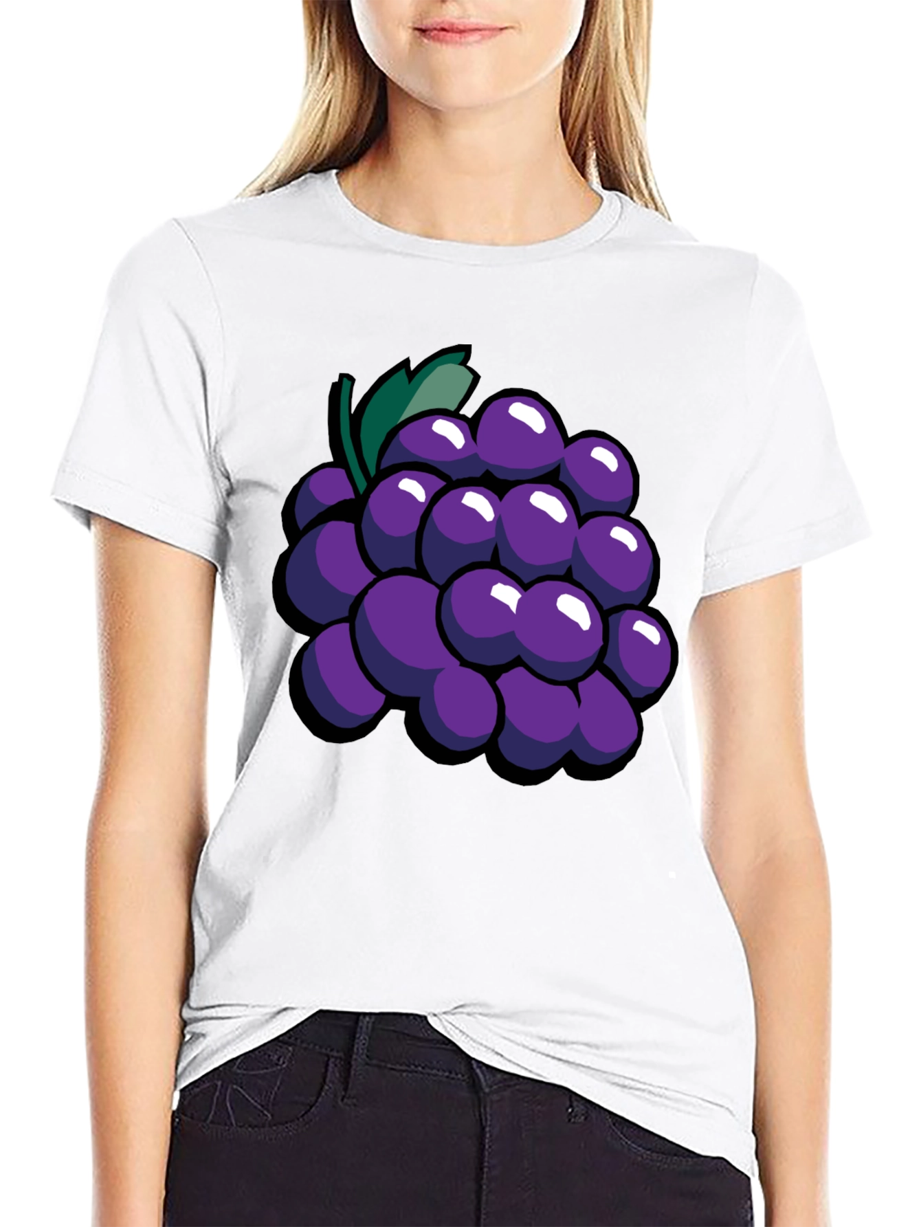 Grape Graphic Black T-Shirt - Fruit Lover Tee
