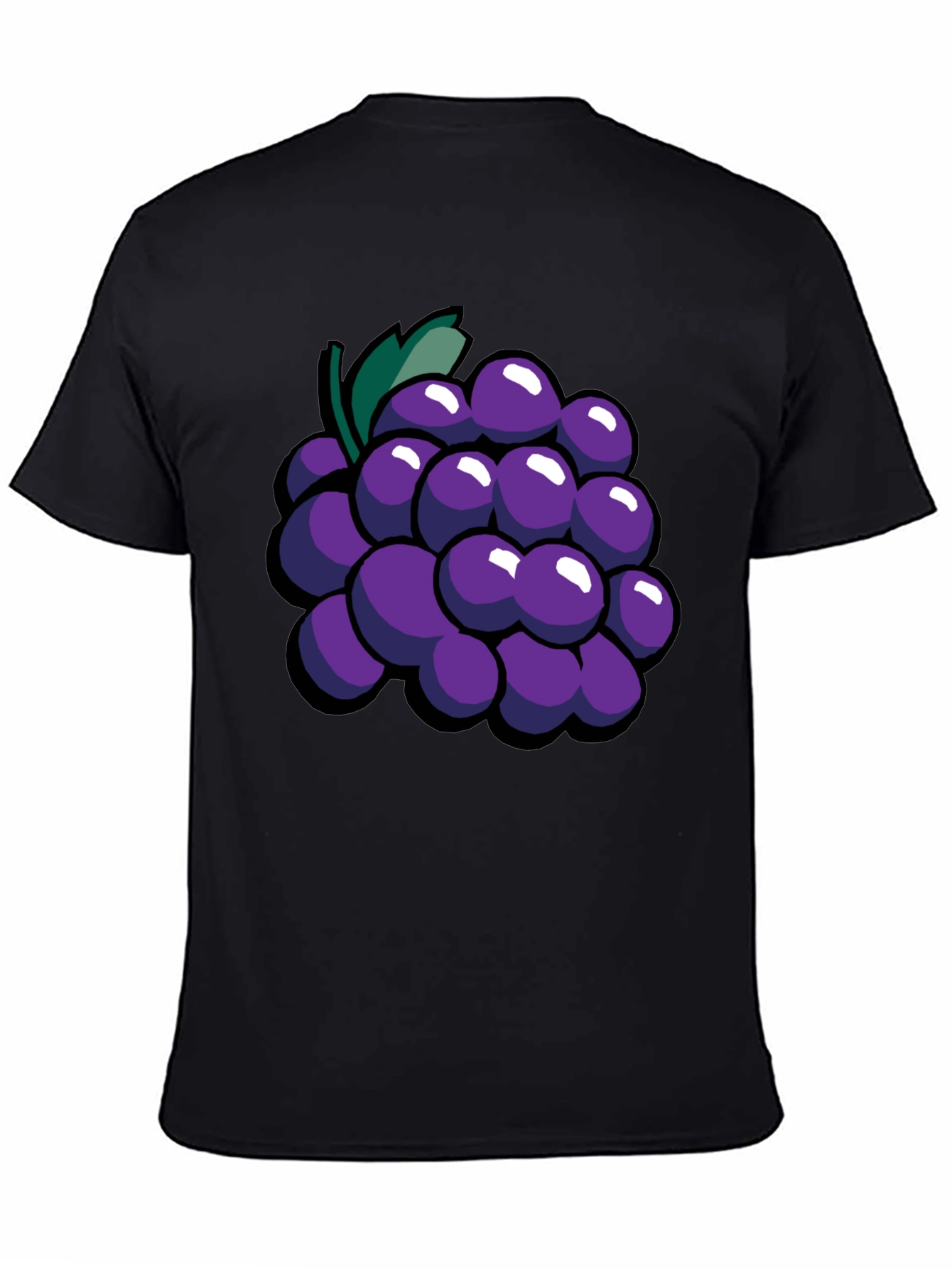 Grape Graphic Black T-Shirt - Fruit Lover Tee