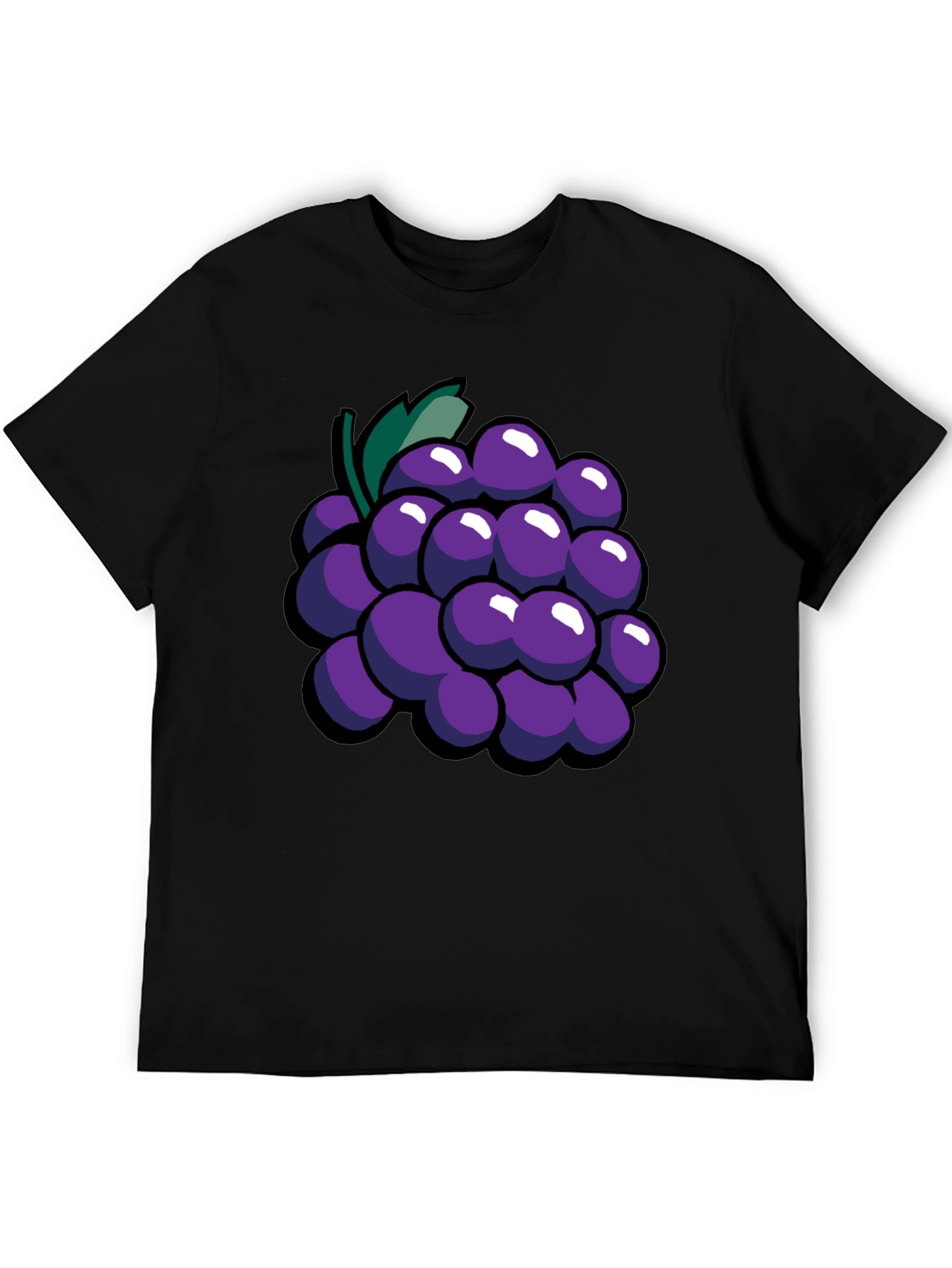 Grape Graphic Black T-Shirt - Fruit Lover Tee
