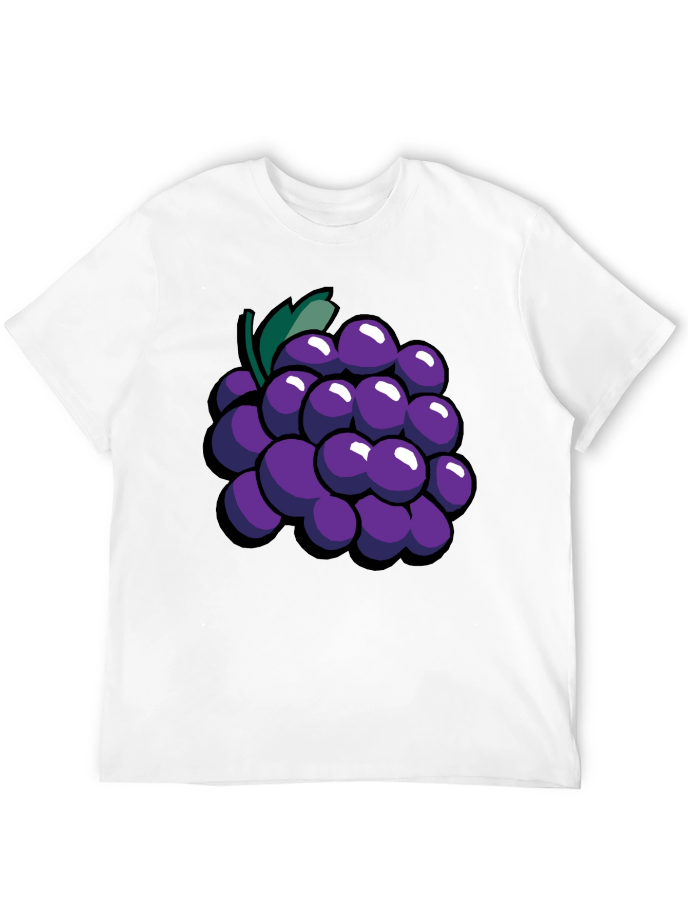 Grape Graphic Black T-Shirt - Fruit Lover Tee