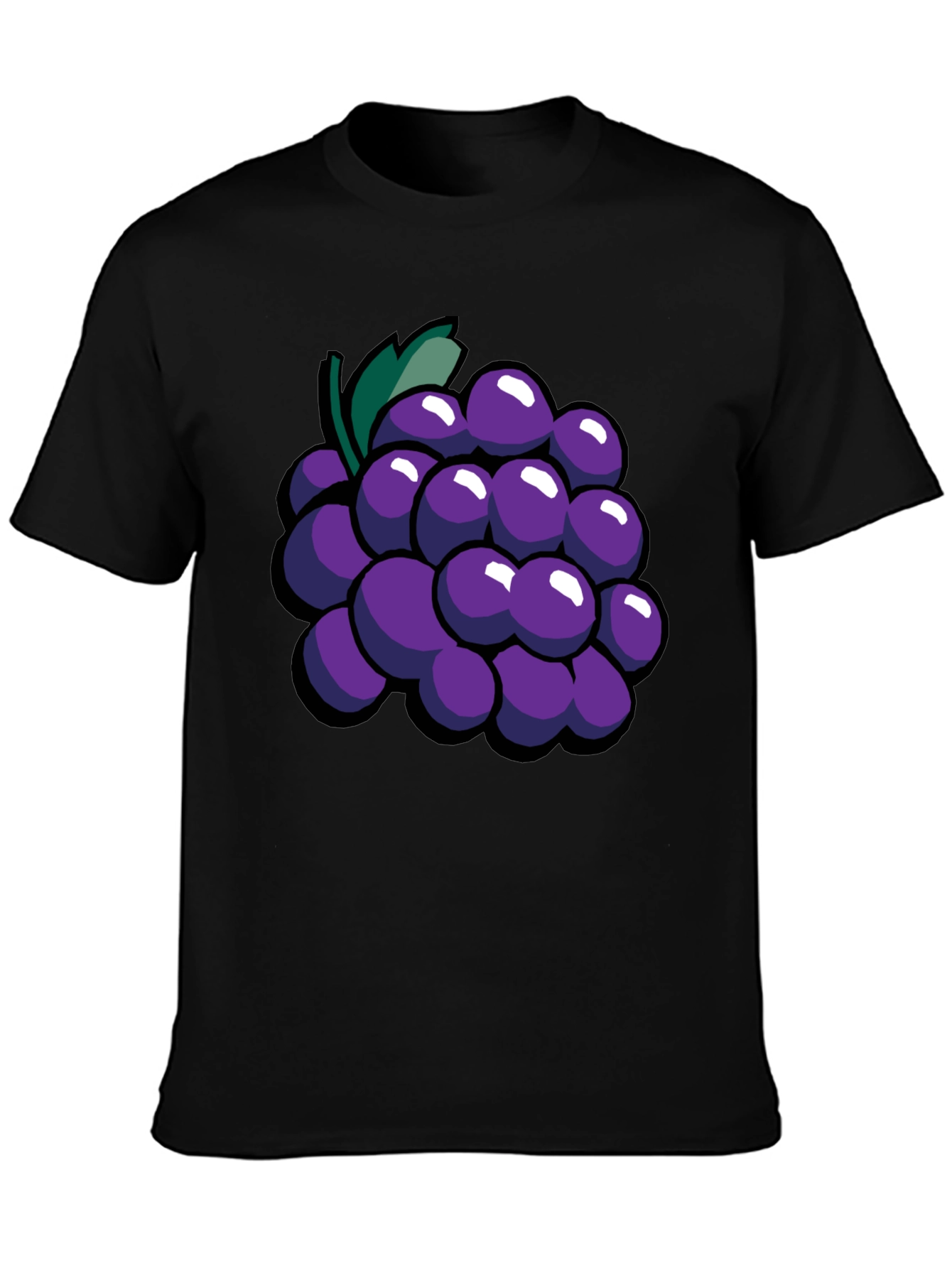Grape Graphic Black T-Shirt - Fruit Lover Tee