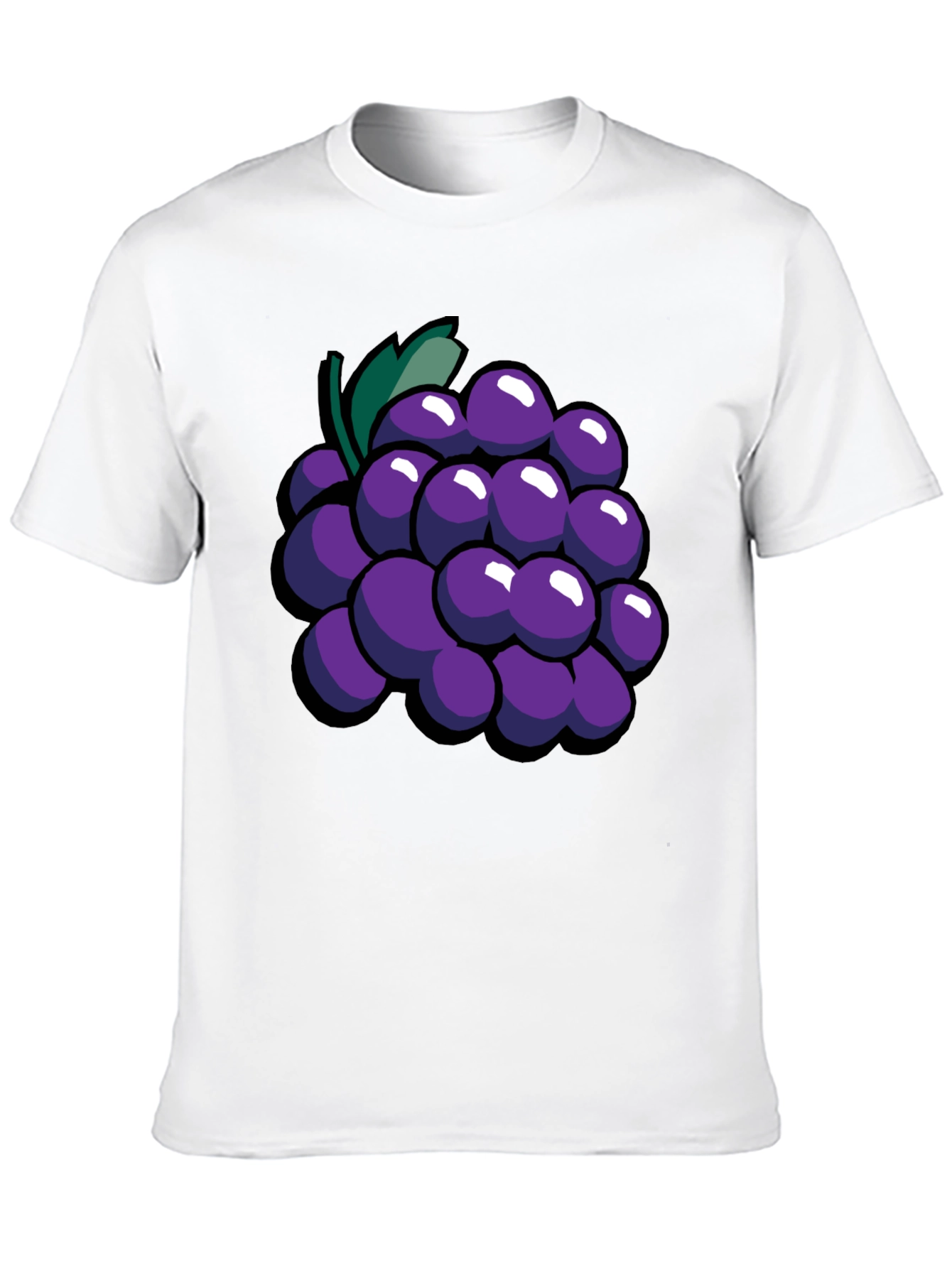 Grape Graphic Black T-Shirt - Fruit Lover Tee