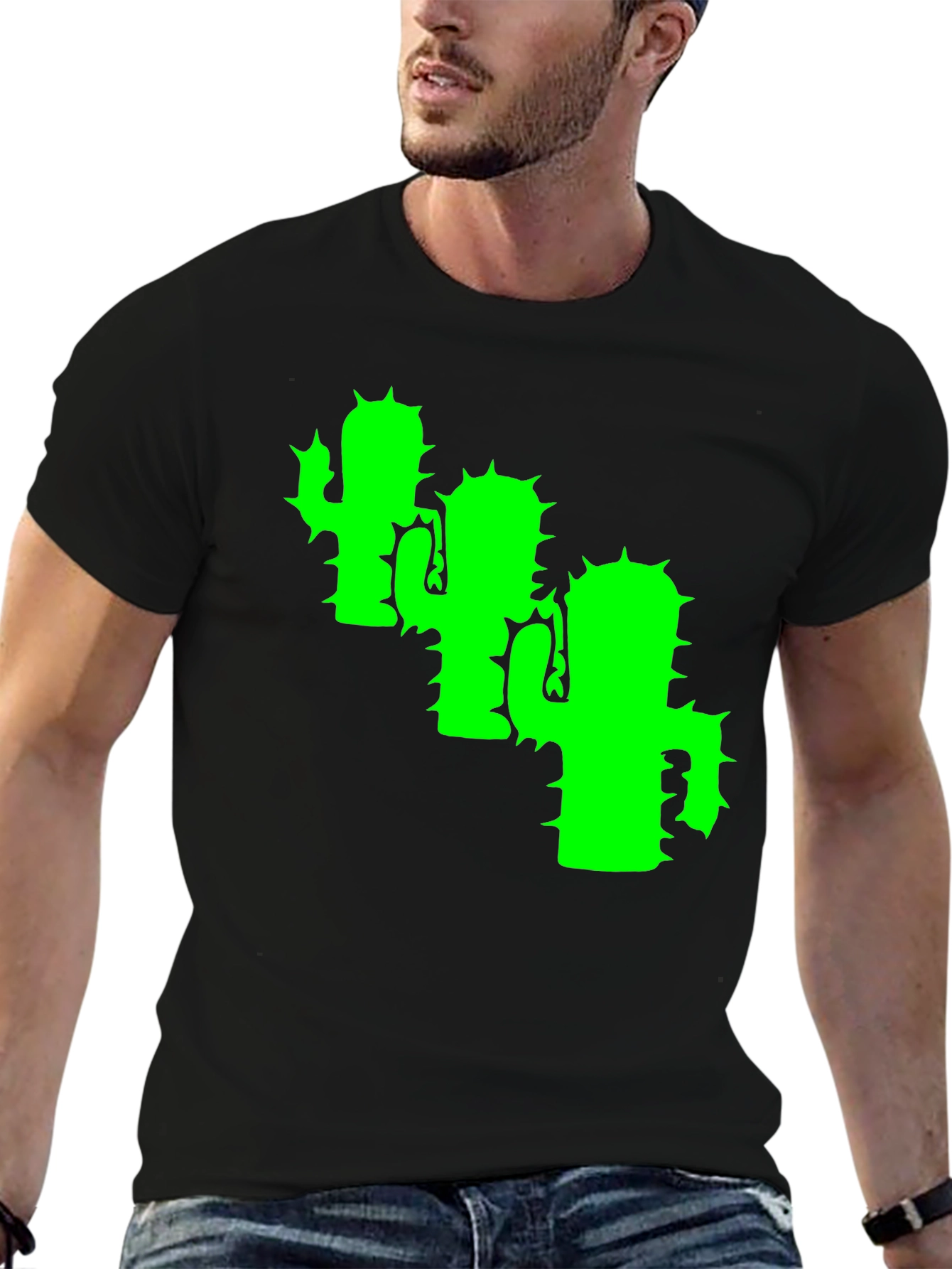Cactus T-Shirt - Black Cotton Tee