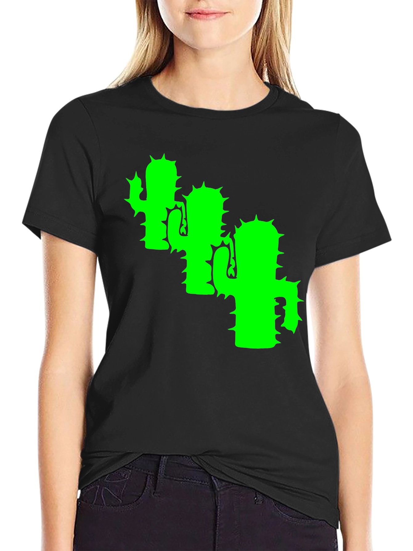 Cactus T-Shirt - Black Cotton Tee