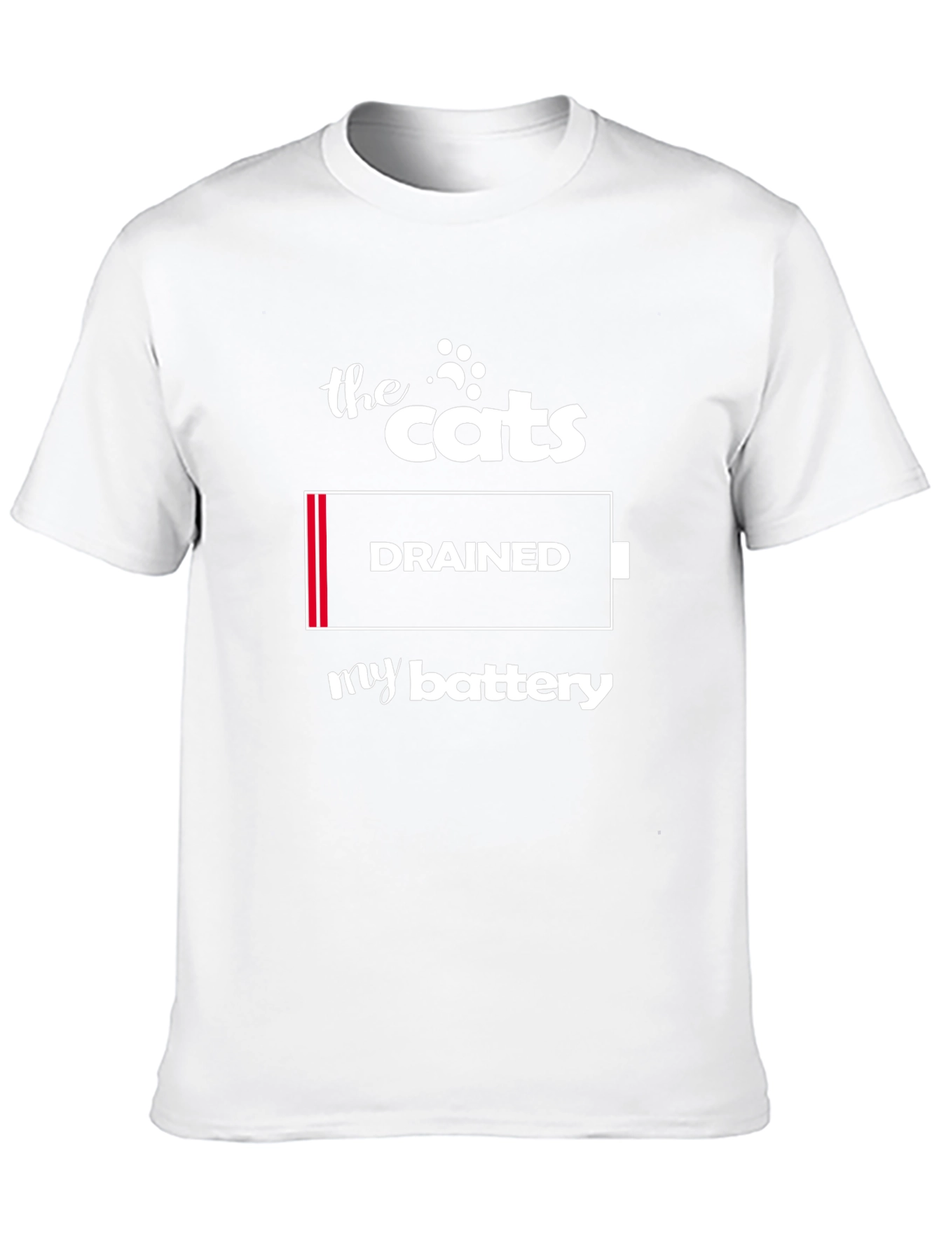 The Cats Drained My Battery Graphic T-Shirt
