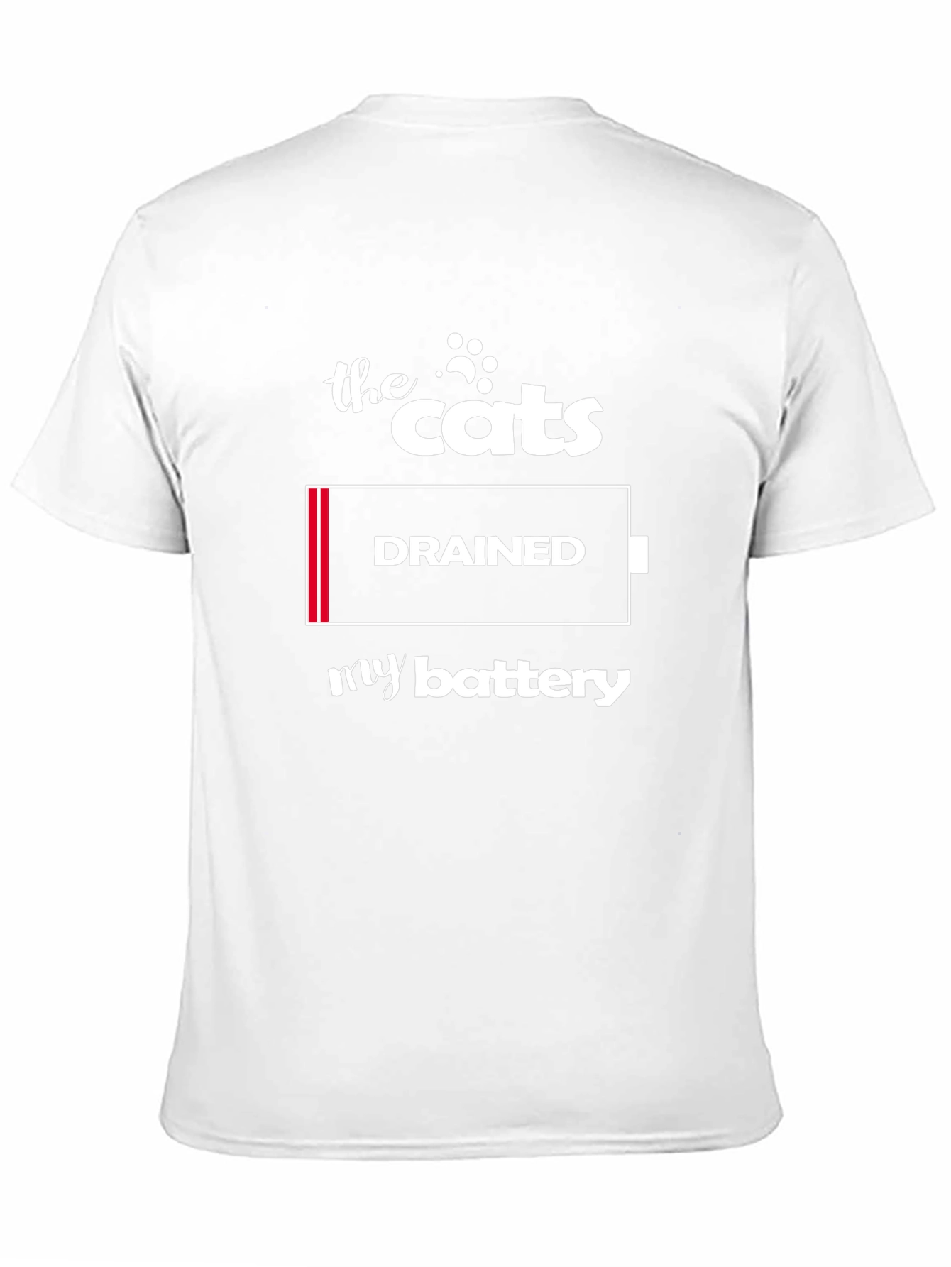 The Cats Drained My Battery Graphic T-Shirt