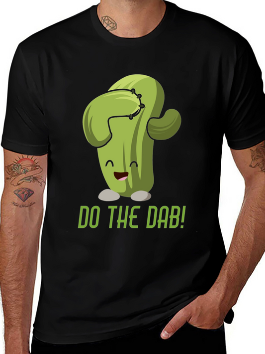 Do the Dab Cactus Graphic Tee - Black Cotton T-Shirt