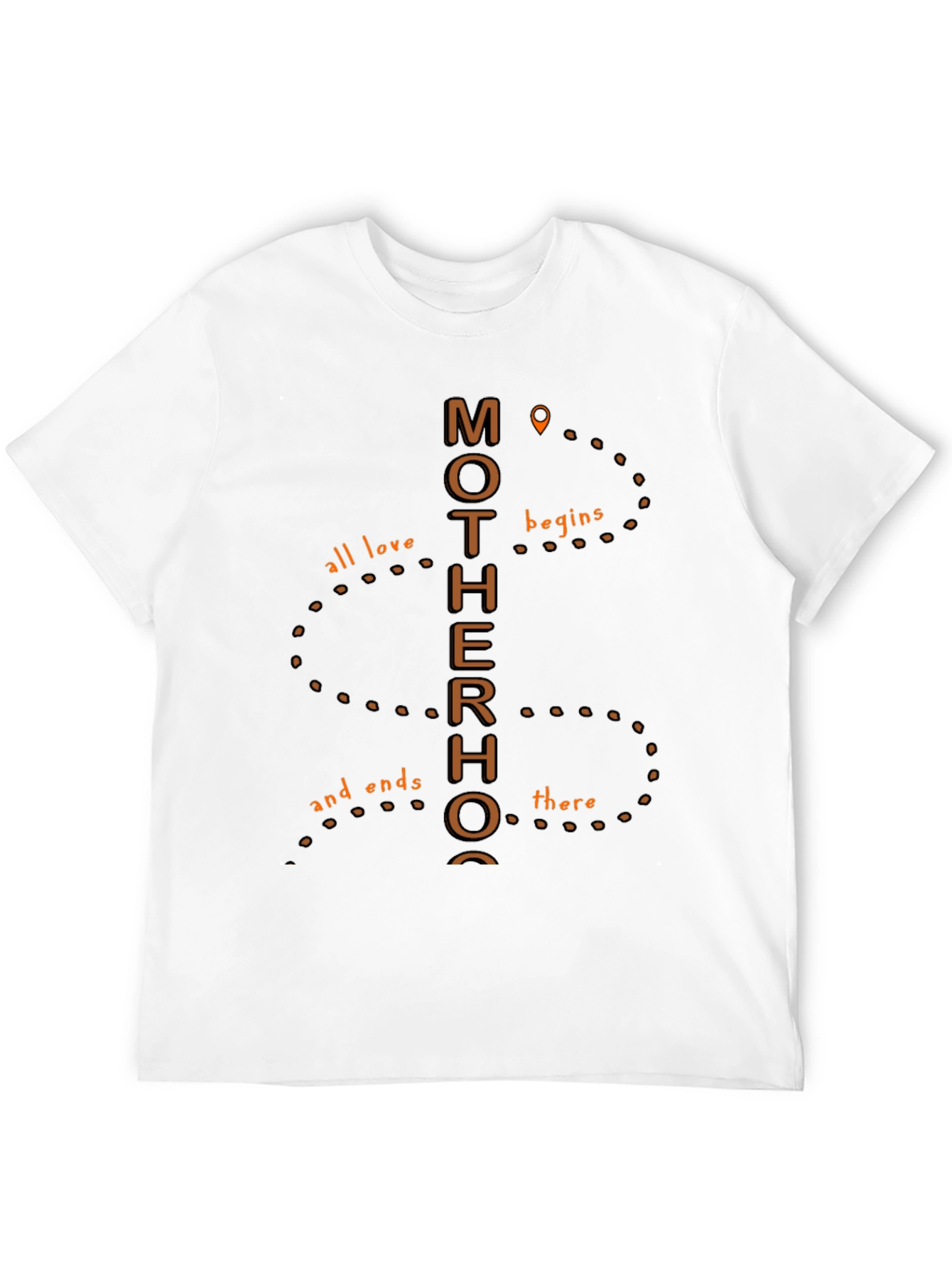 Motherhood Graphic Tee - All Love Begins There T-Shirt