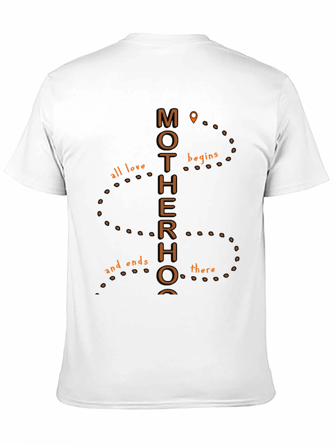 Motherhood Graphic Tee - All Love Begins There T-Shirt