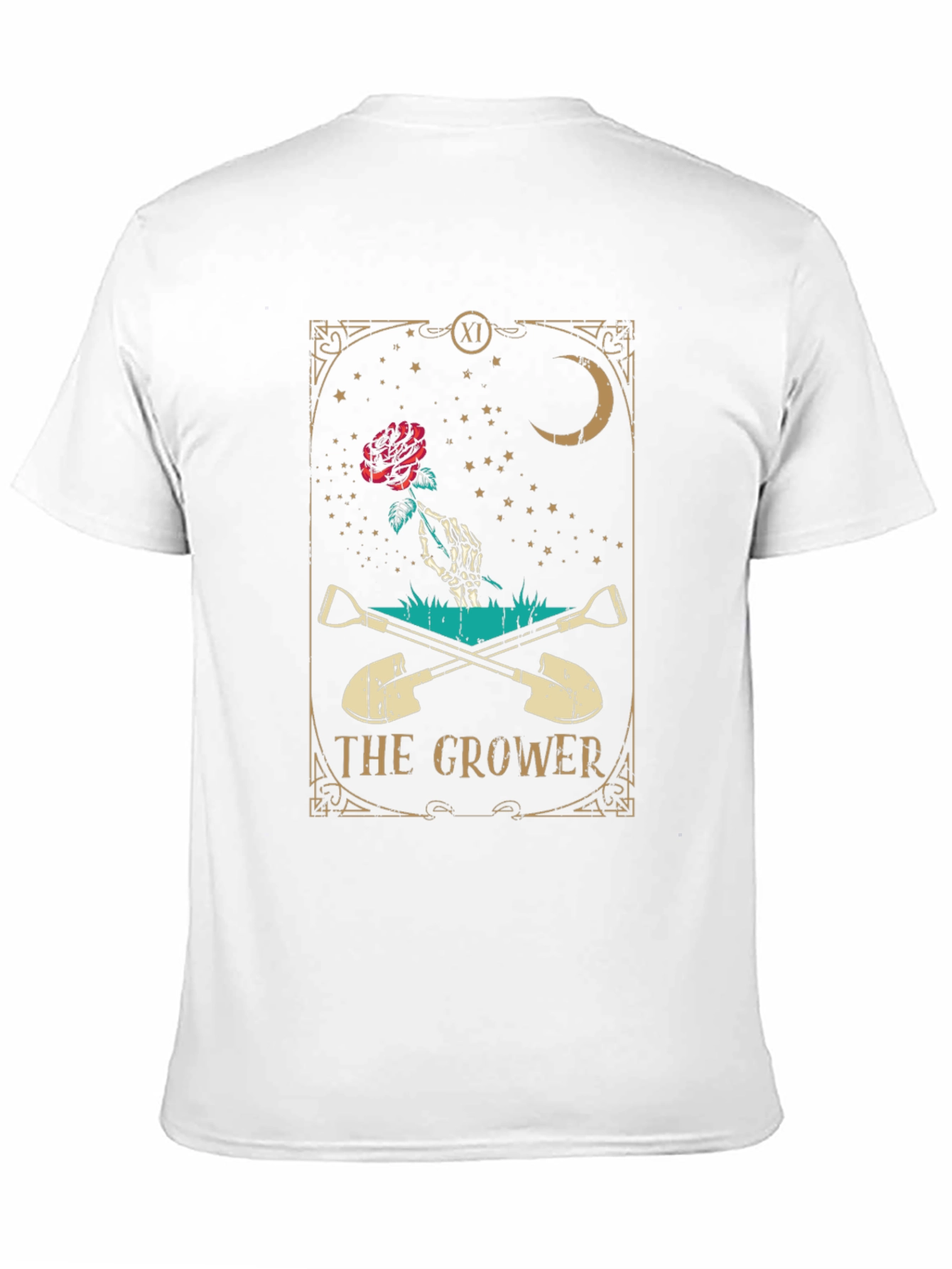 The Grower Tarot Card Black T-Shirt