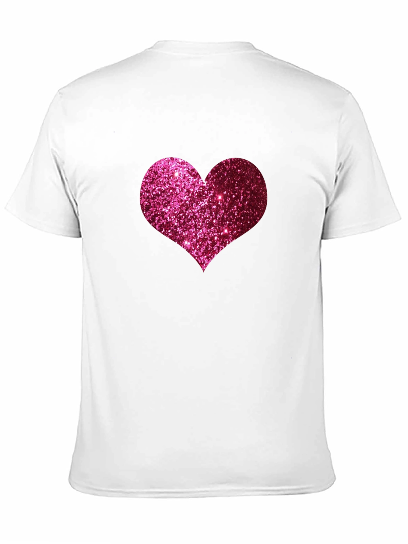 Glitter Heart Graphic Tee - Black