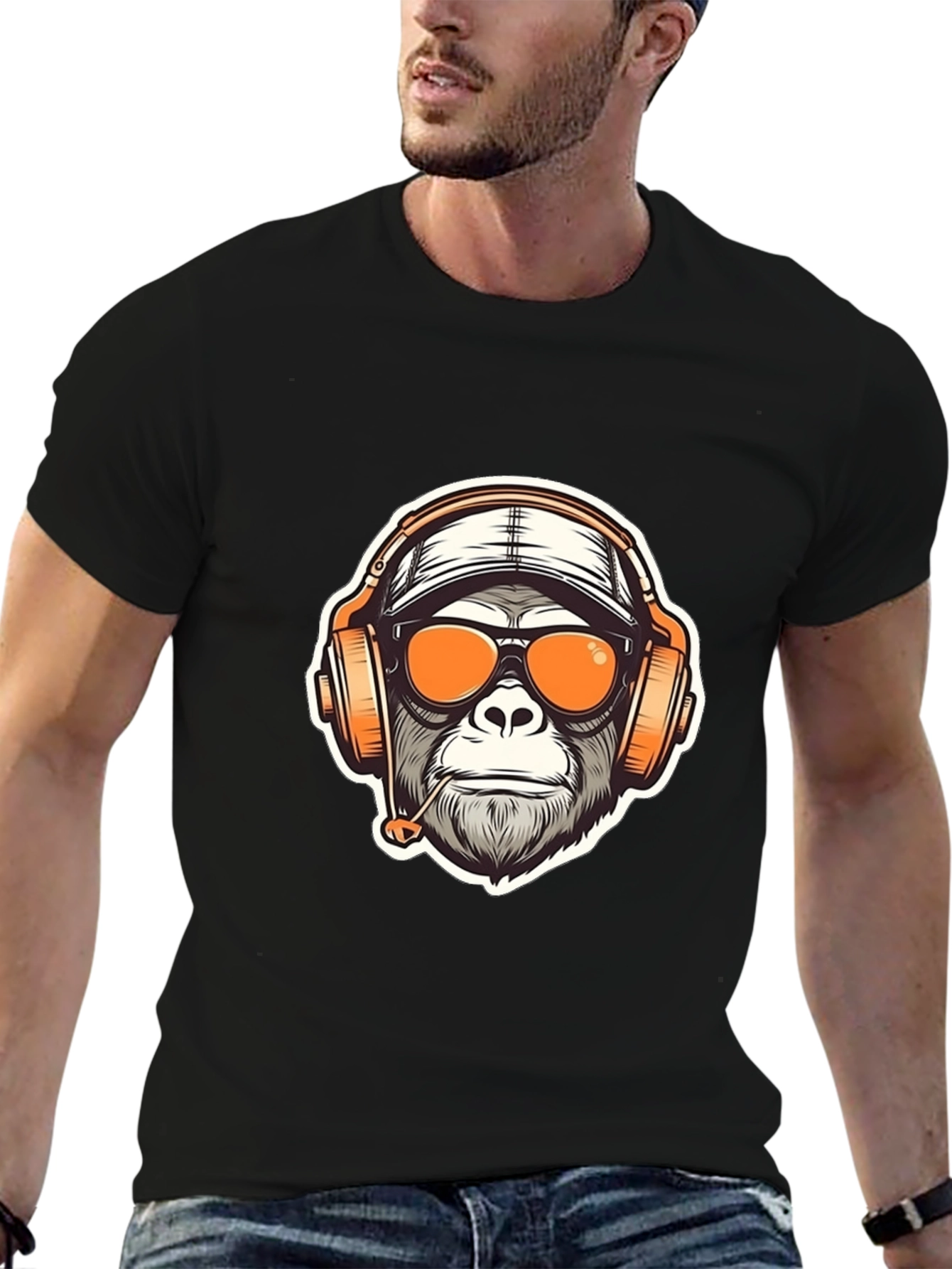Cool Ape Gamer Black T-Shirt