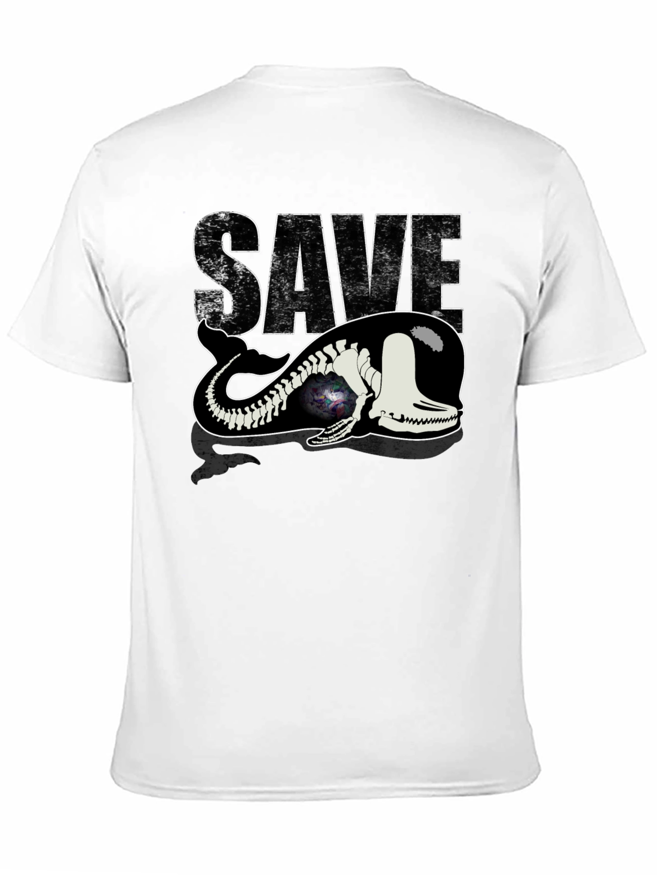 Save the Whale Graphic Tee - Black