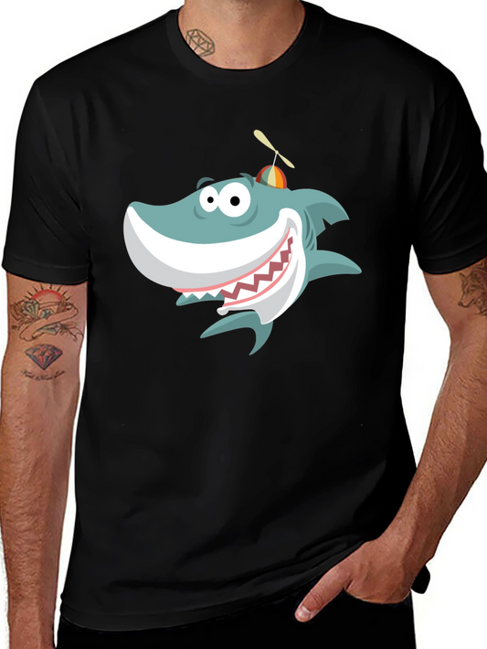 Cartoon Shark Graphic Tee - Fun & Unique Design