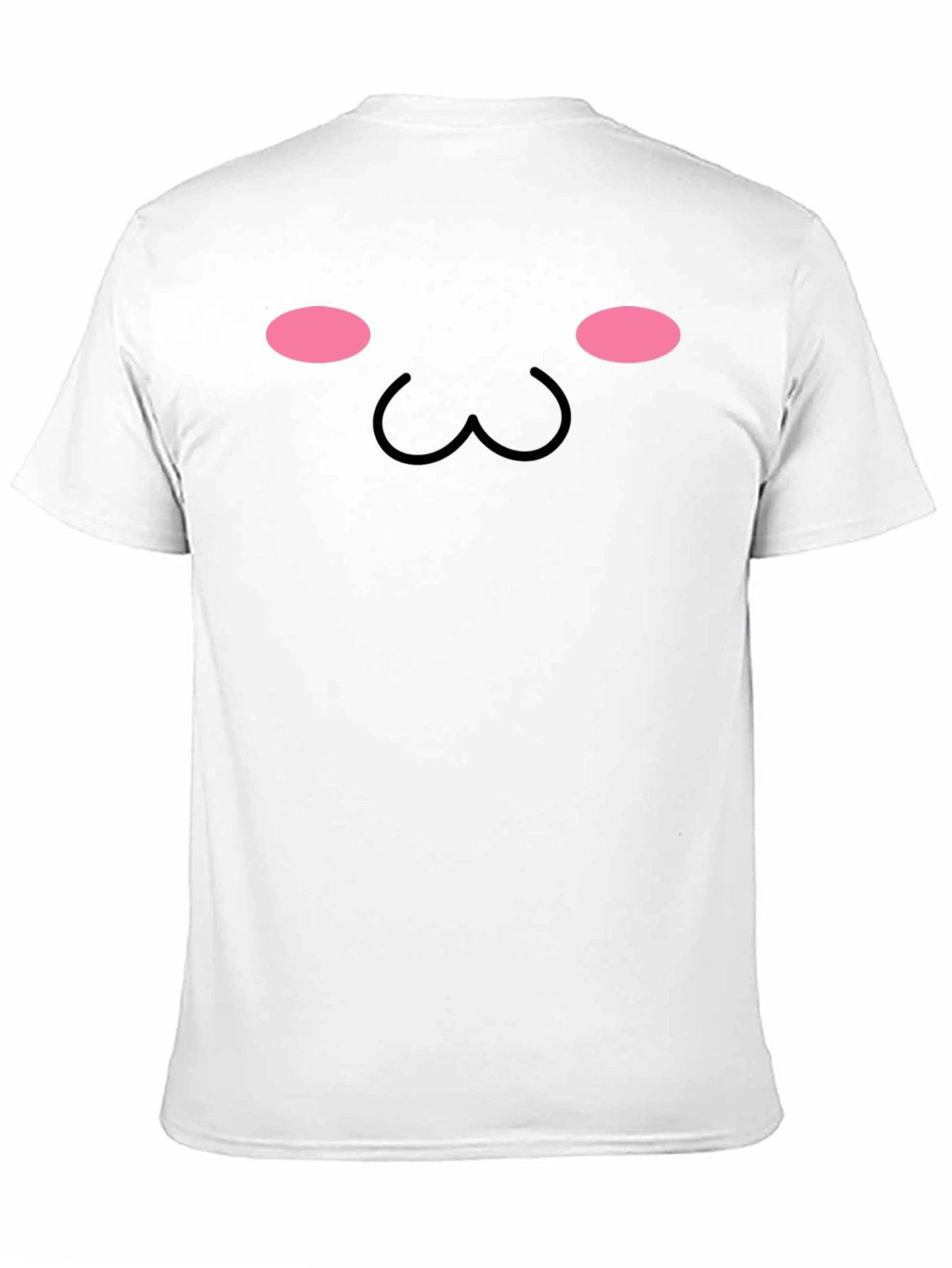 Cute Kawaii Face Graphic Tee - Black Unisex T-Shirt