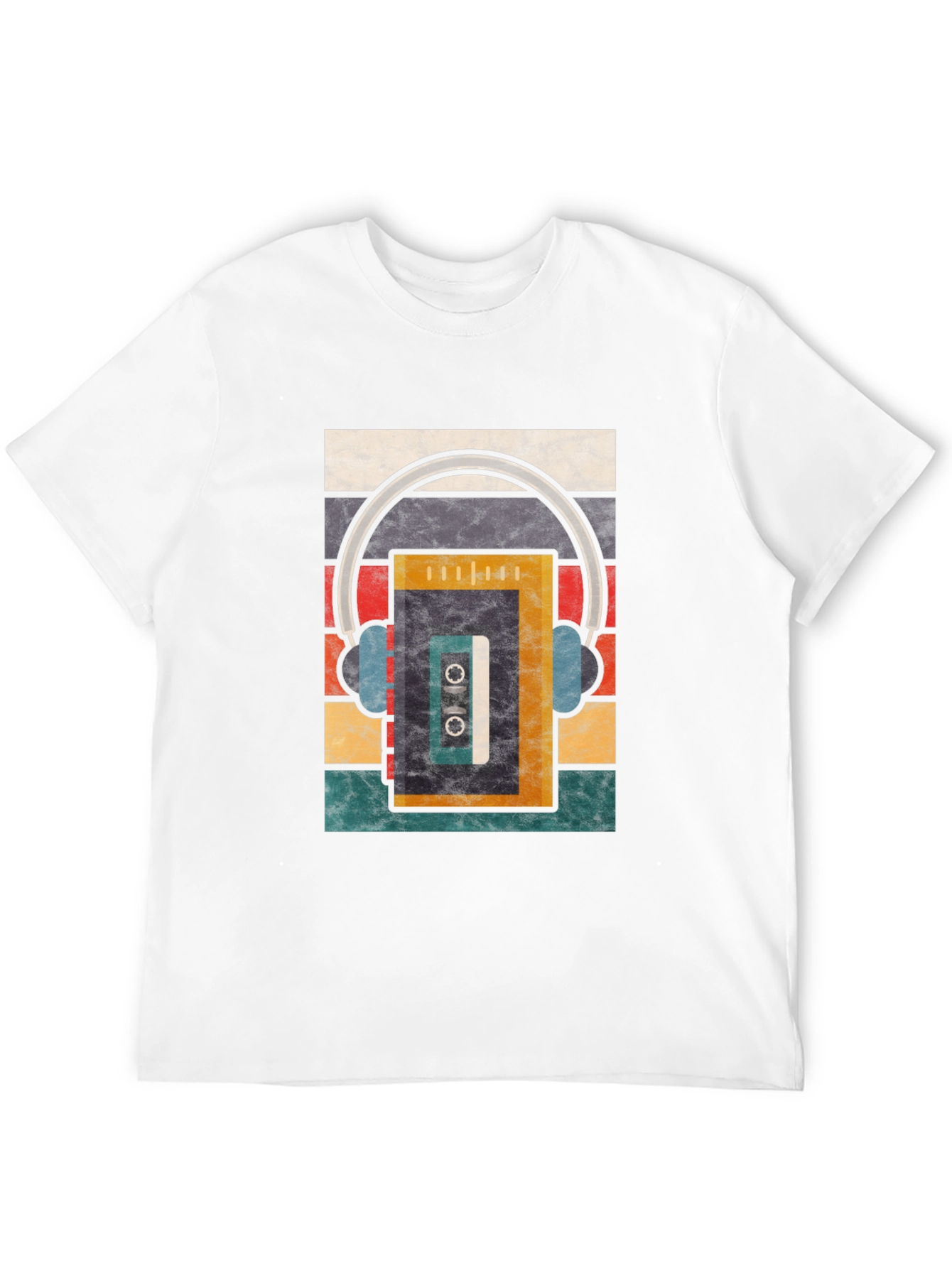 Retro Cassette Tape & Headphones Graphic Tee