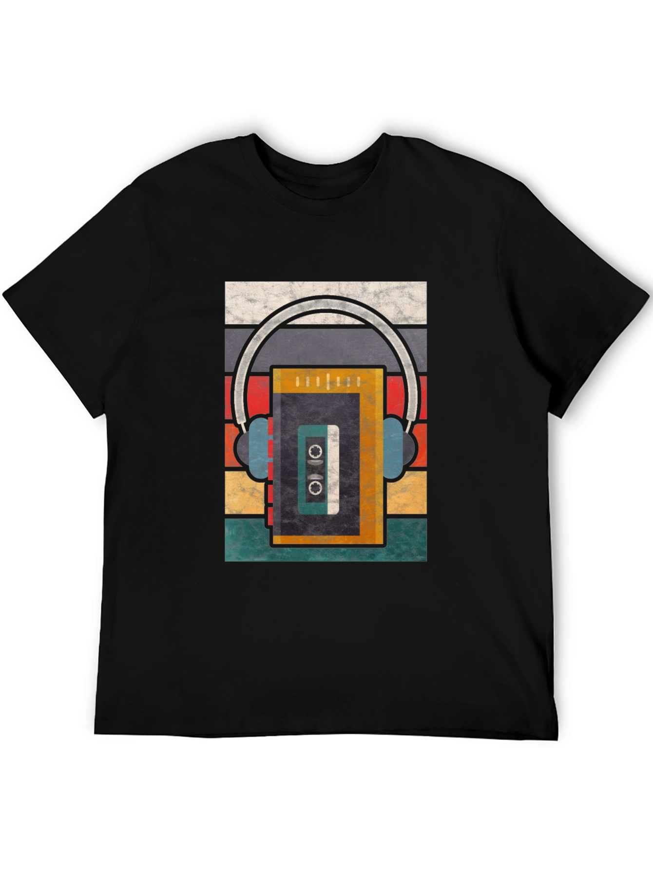 Retro Cassette Tape & Headphones Graphic Tee