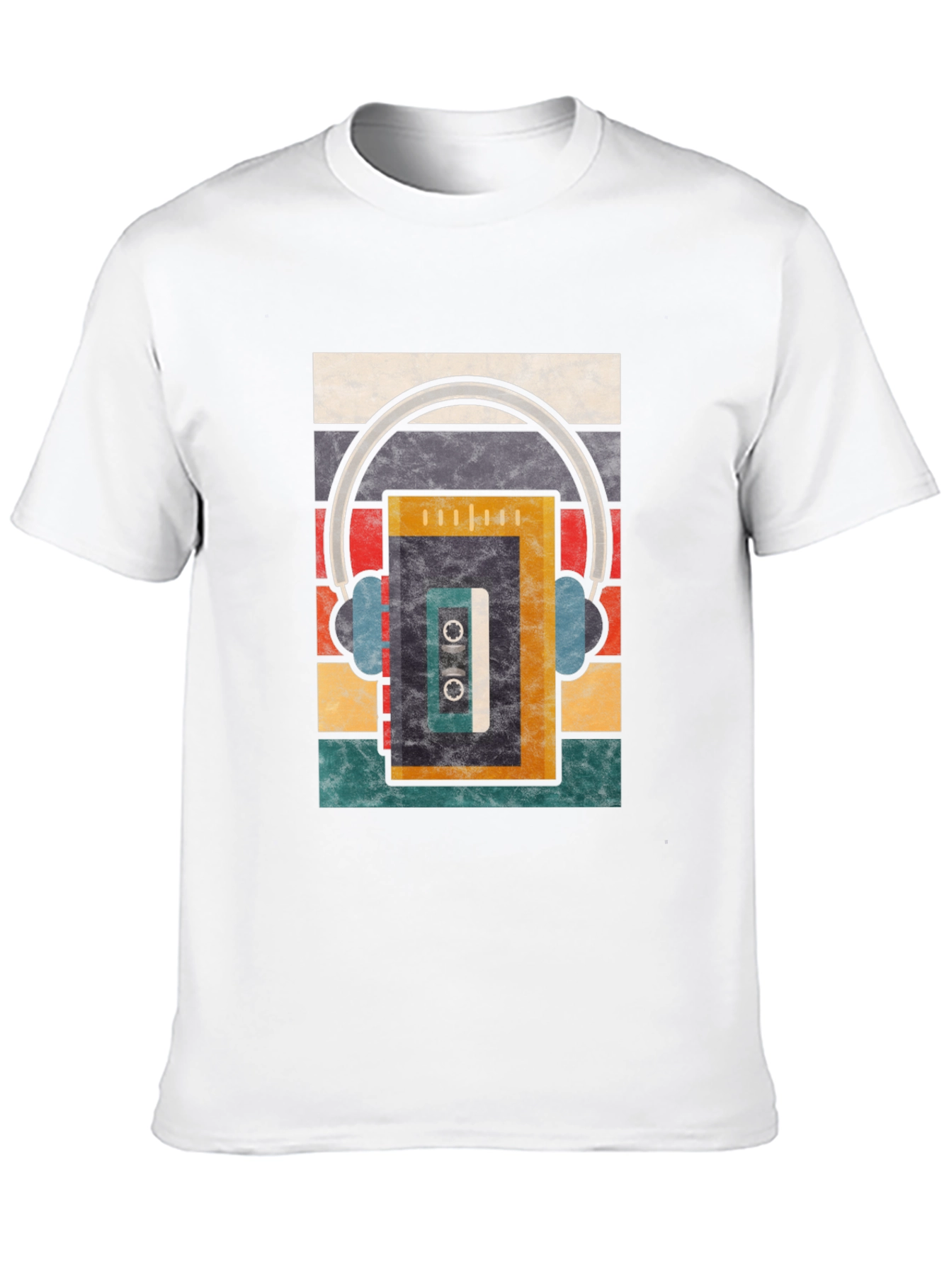 Retro Cassette Tape & Headphones Graphic Tee