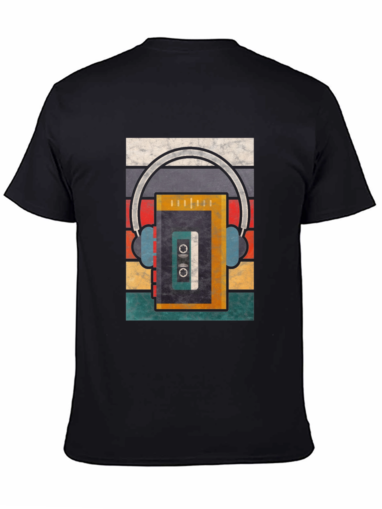 Retro Cassette Tape & Headphones Graphic Tee