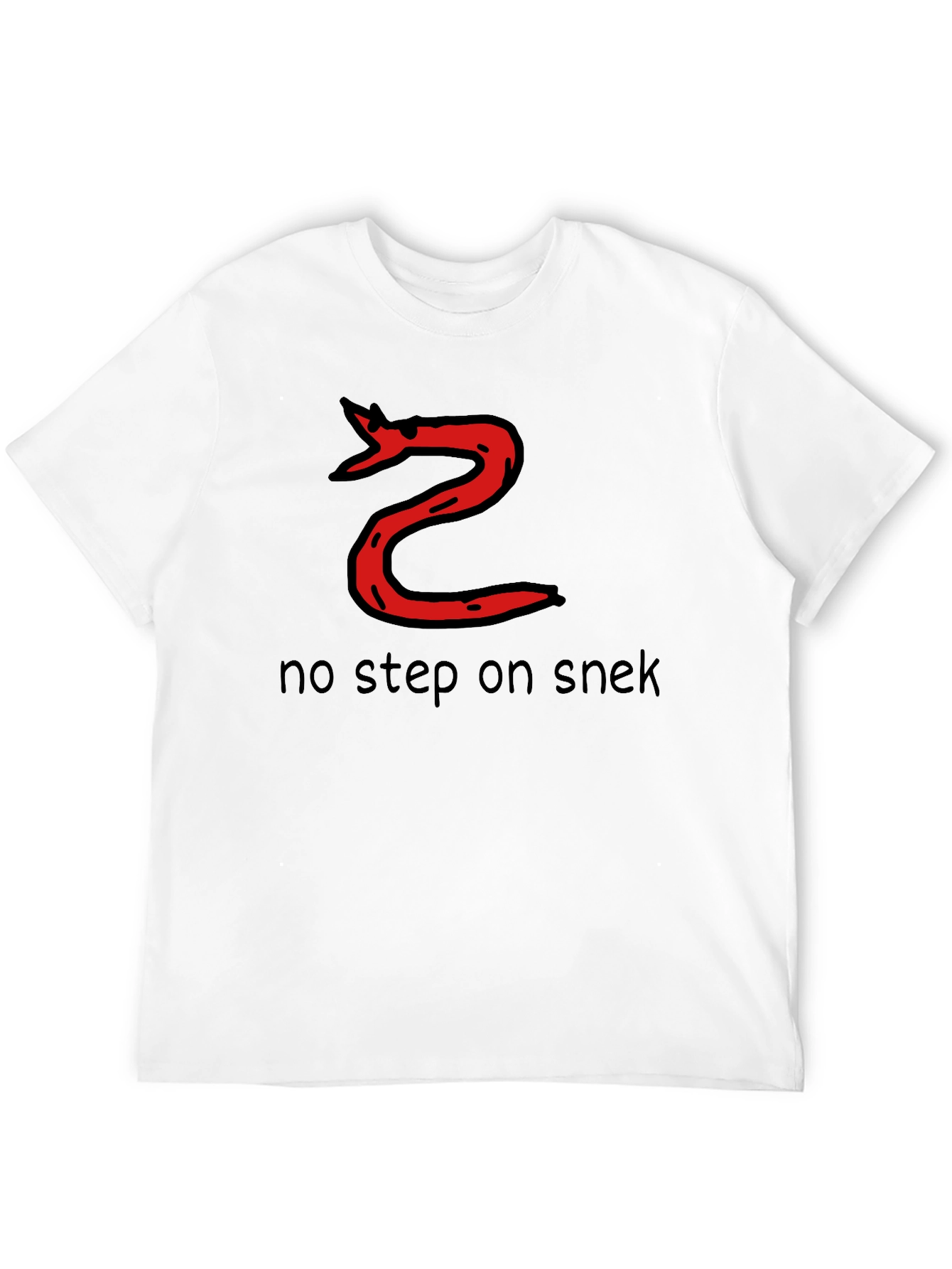 No Step on Snek T-Shirt - Black Cotton Tee