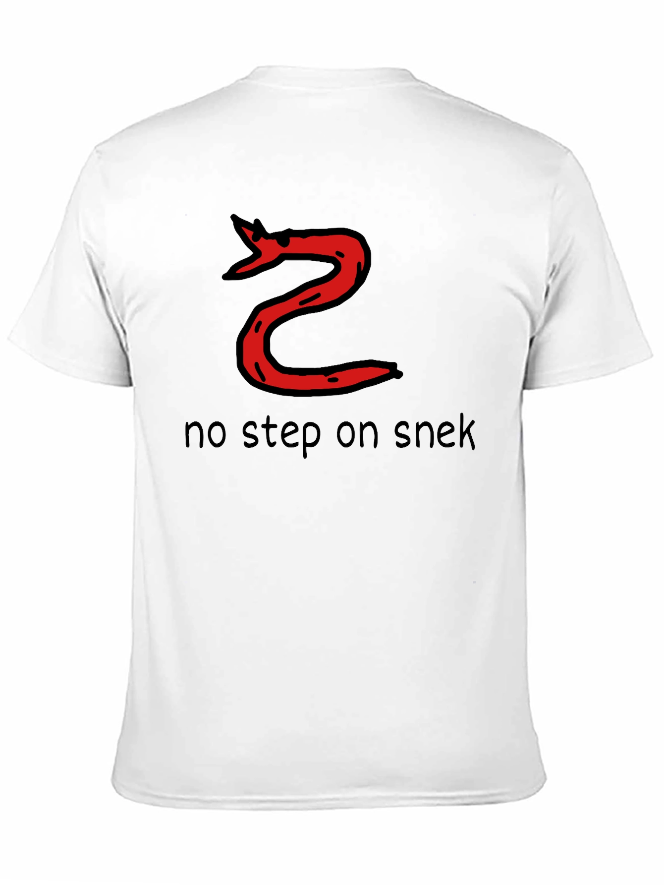 No Step on Snek T-Shirt - Black Cotton Tee