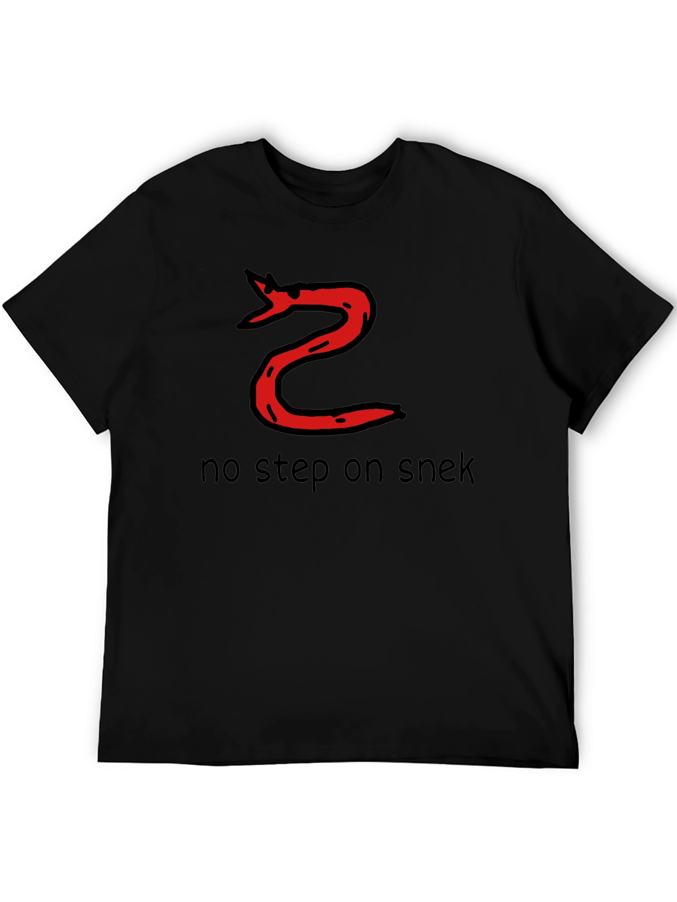 No Step on Snek T-Shirt - Black Cotton Tee