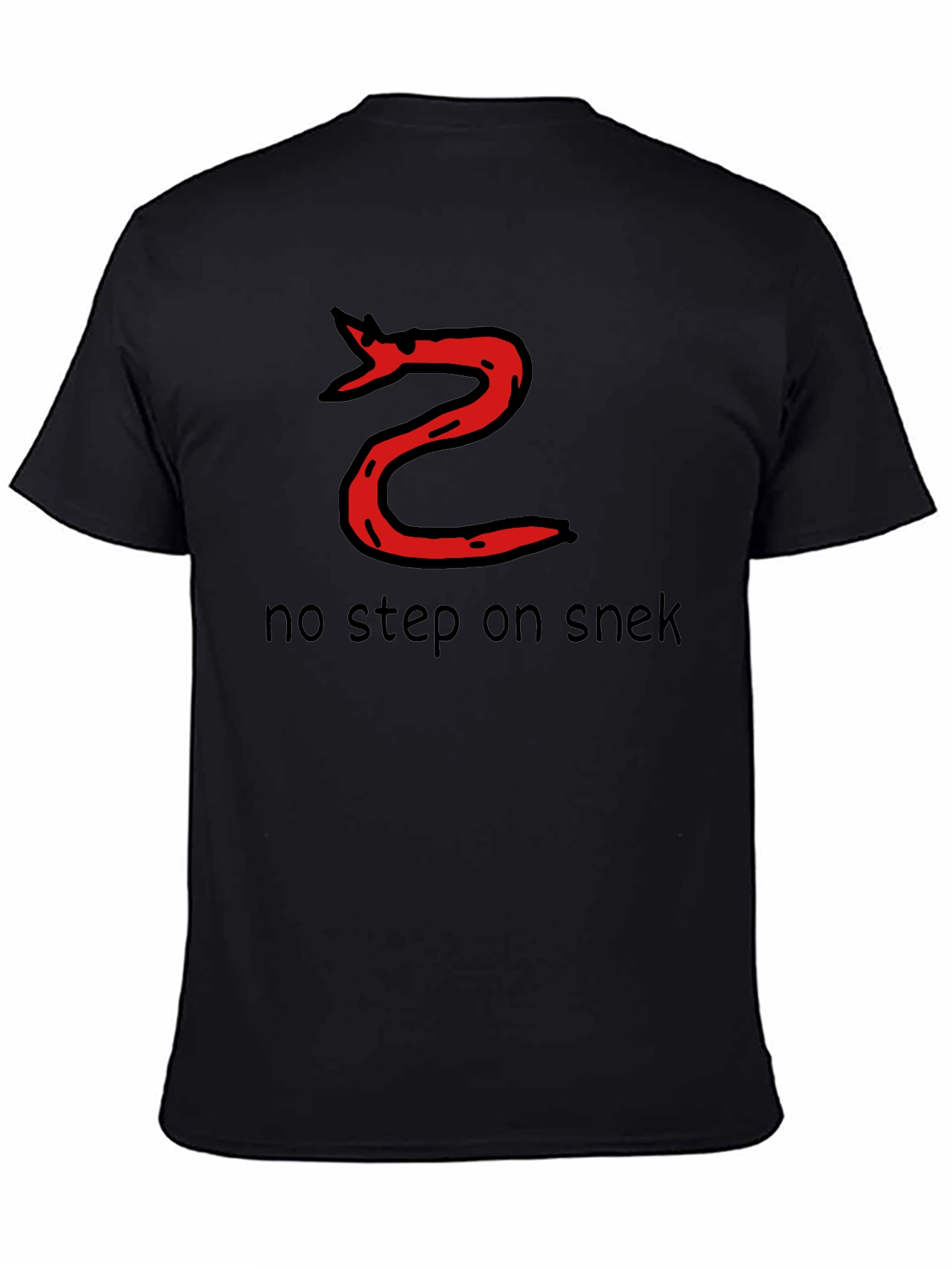 No Step on Snek T-Shirt - Black Cotton Tee