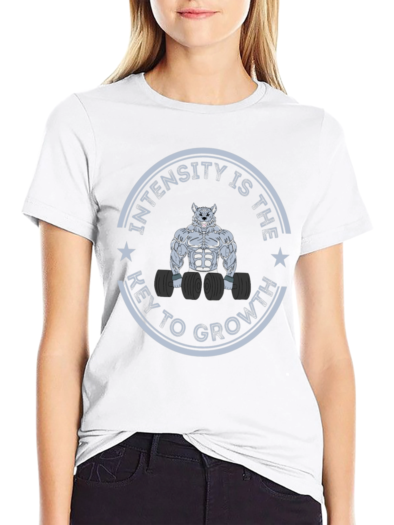 Intensity Wolf Graphic T-Shirt for Fitness Enthusiasts