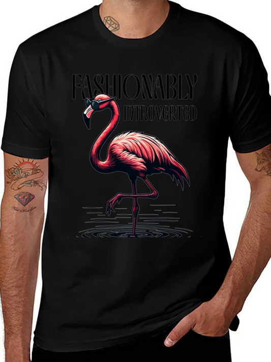 Fashionably Introverted Flamingo T-Shirt