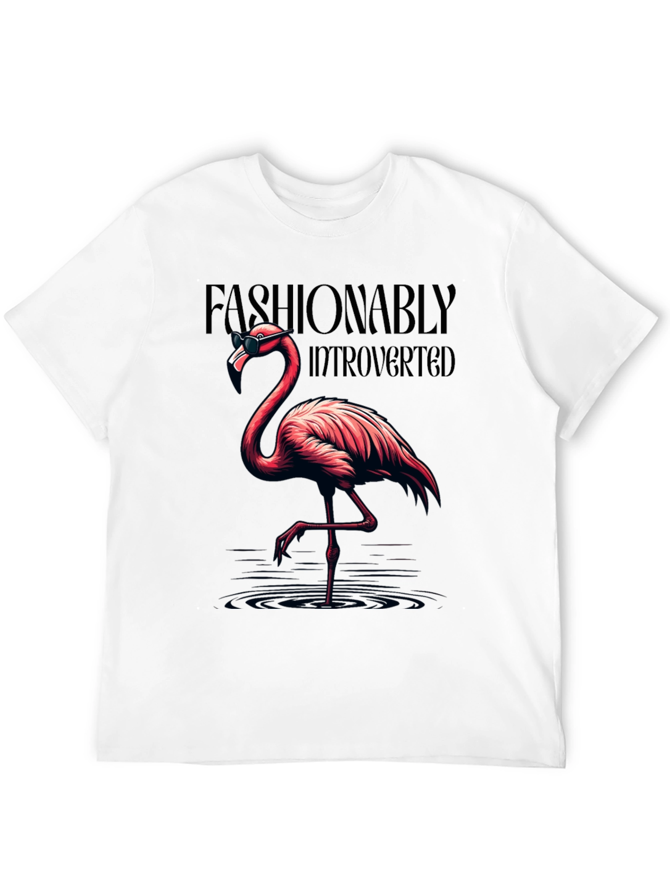 Fashionably Introverted Flamingo T-Shirt
